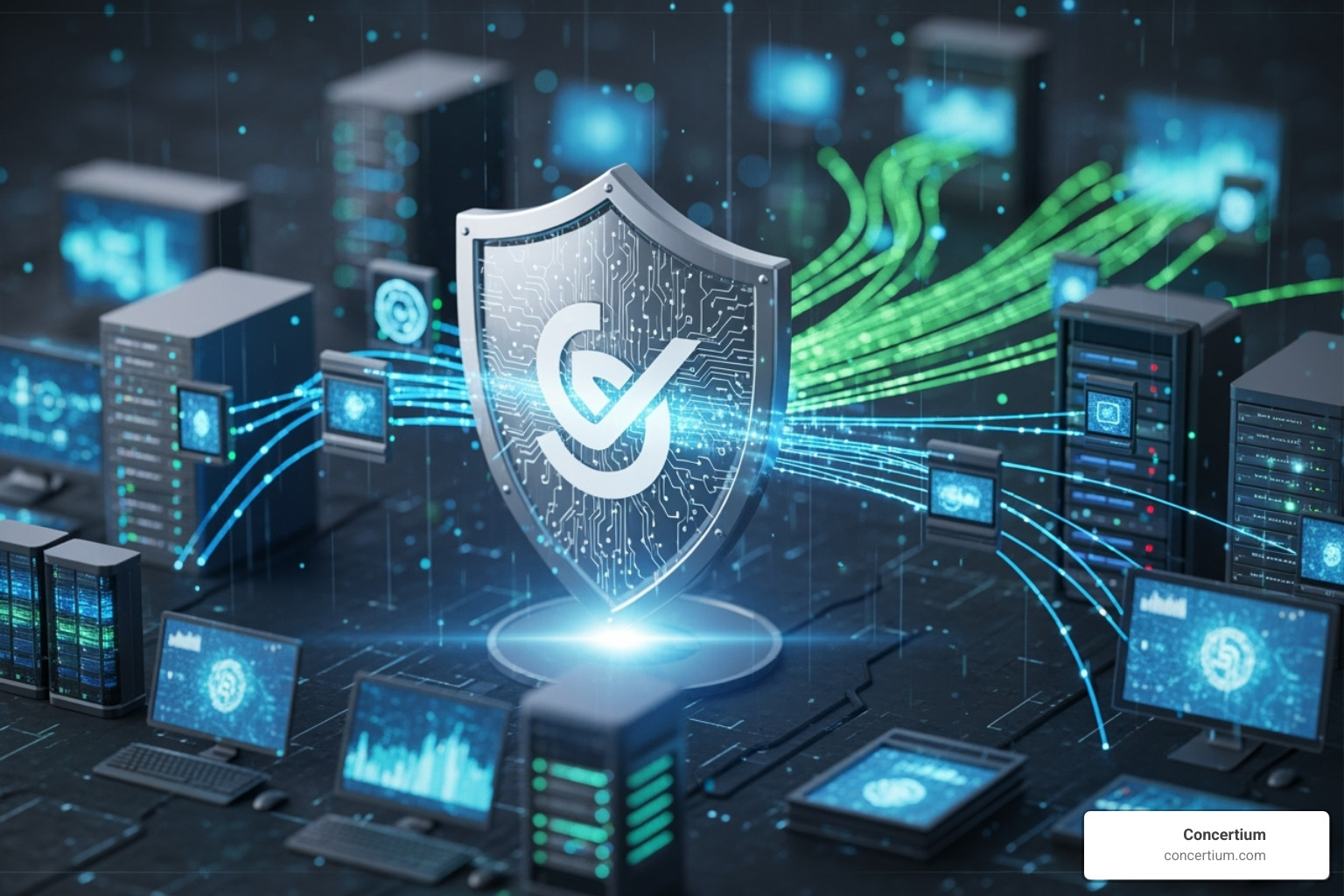 Shield protecting a business network - managed detection response