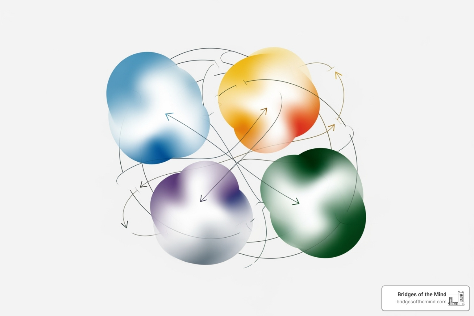 A diagram showing ADHD connected to anxiety, depression, and learning disabilities, with arrows indicating interconnectedness - adhd tests for teens