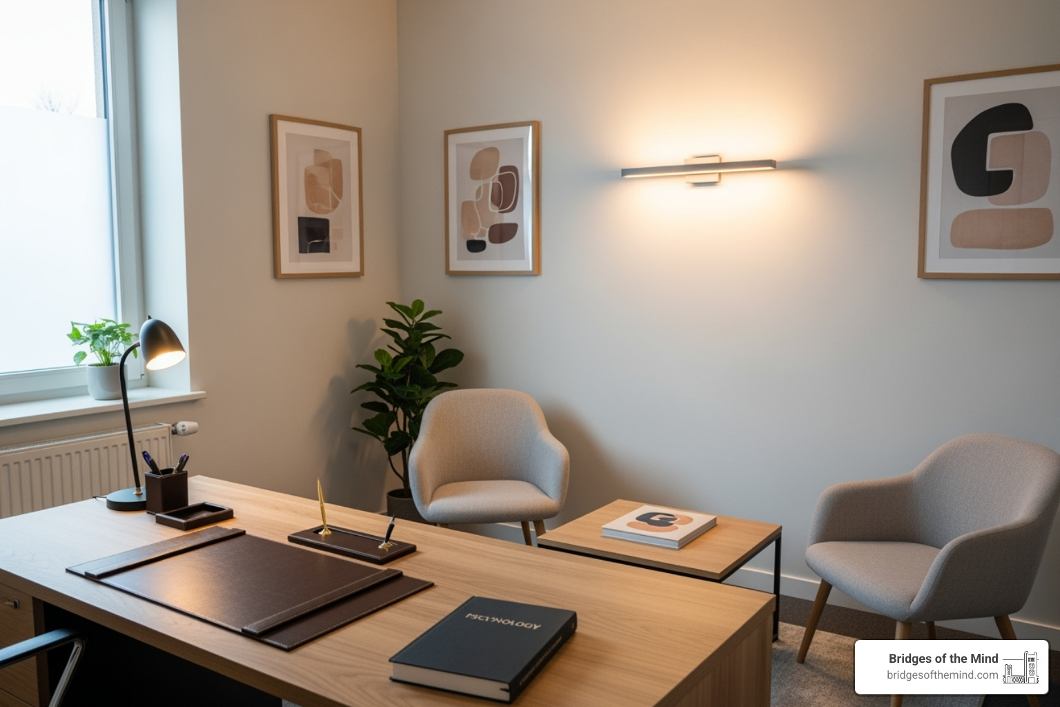 A calm, professional office setting for an assessment - Adult autism testing