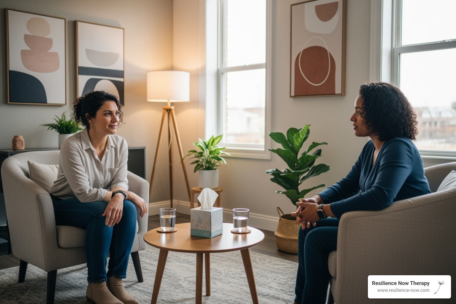 comfortable and safe therapy session setup - Accelerated resolution therapy