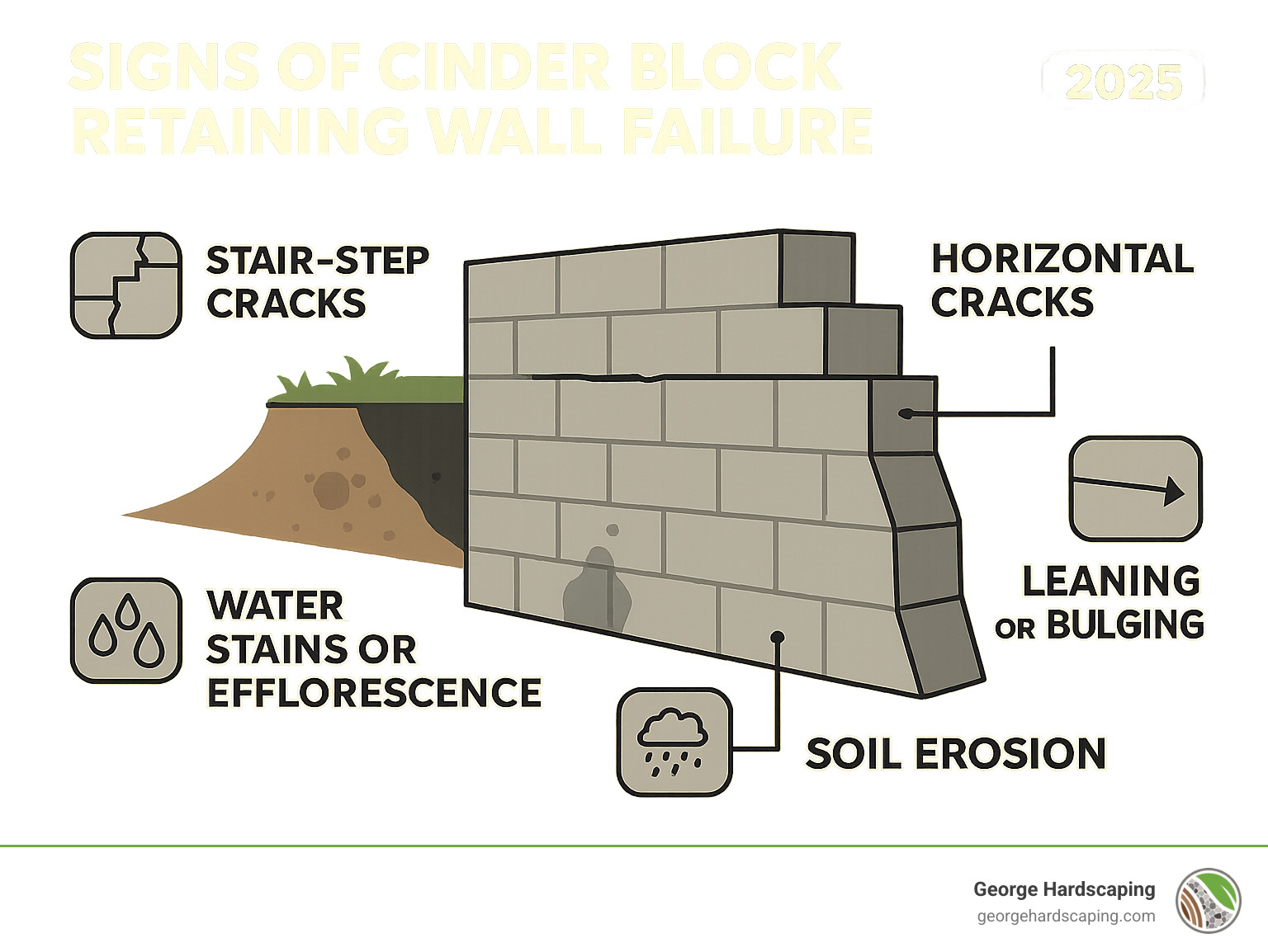 Repairing a cinder block retaining wall: Best in 2025, image size:1536x1154