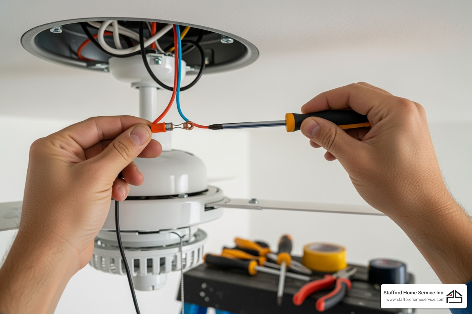 ceiling fan installation process - ceiling fan installation