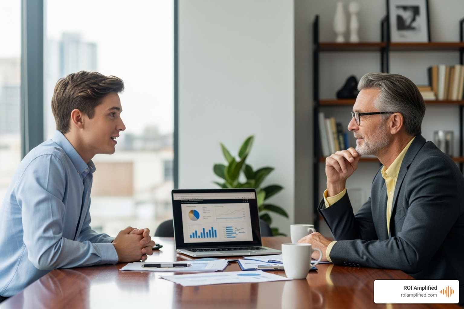a small business owner discussing plans with a mentor - Orlando small business a small business owner discussing plans with a mentor - Orlando small business