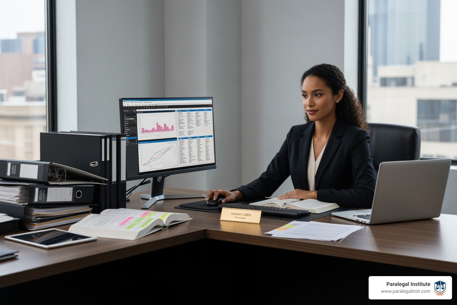 Infographic showing paralegal certificate pathway: High school diploma leads to 6-52 week certificate program, then to entry-level paralegal position earning a competitive median salary, with 14% job growth projected through 2031 - paralegal certificate no degree infographic Infographic showing paralegal certificate pathway: High school diploma leads to 6-52 week certificate program, then to entry-level paralegal position earning a competitive median salary, with 14% job growth projected through 2031 - paralegal certificate no degree infographic