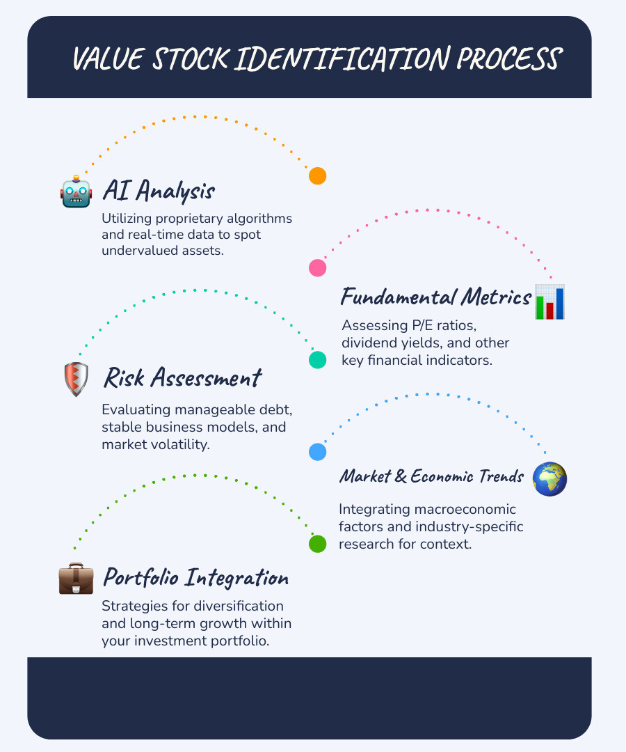 Core principles of value investing: buying stocks for less than their intrinsic worth -  5starsstocks.com value stocks infographic infographic-line-5-steps-blues-accent_colors