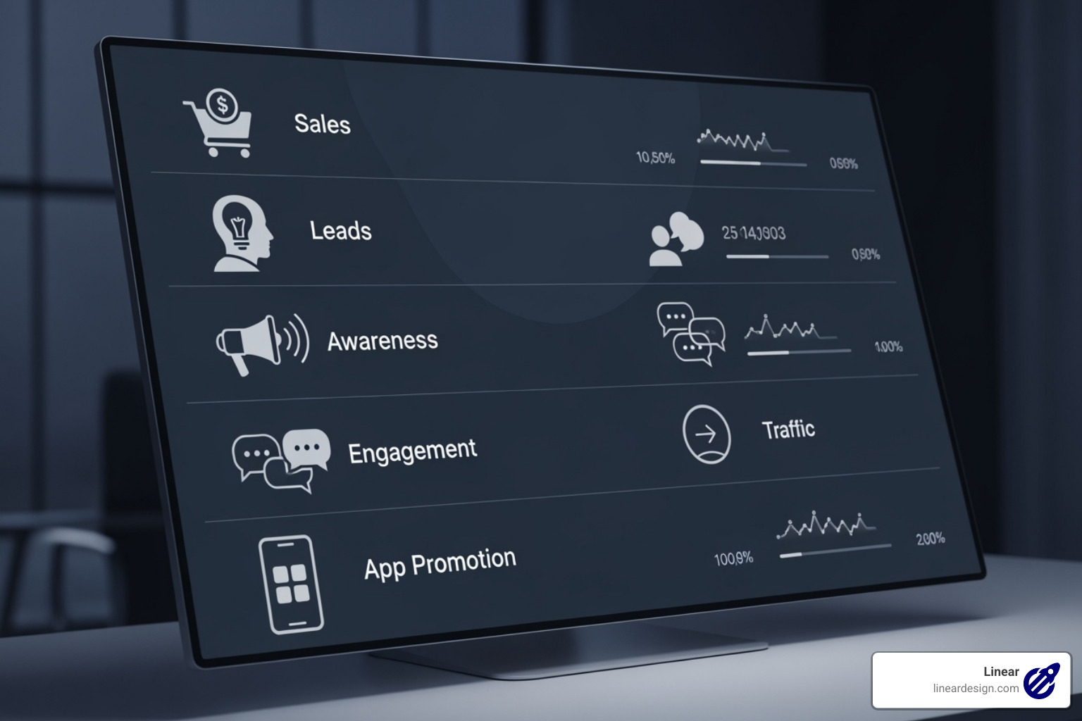 Campaign objective selection screen - facebook ad manager service