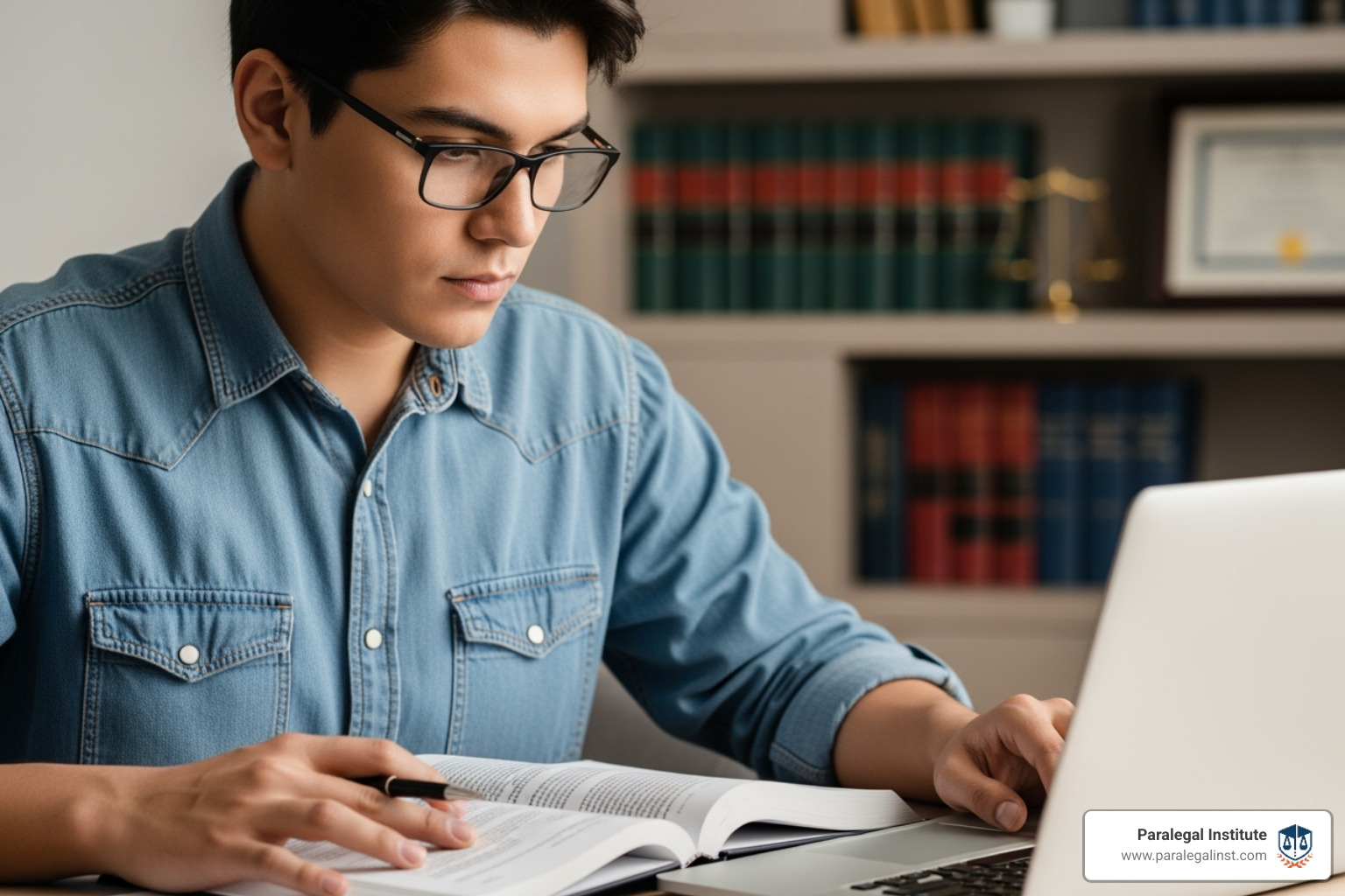 Infographic showing the pathway from online legal studies certificate to a successful career, including preparation for professional exams. - online legal studies certificate infographic 