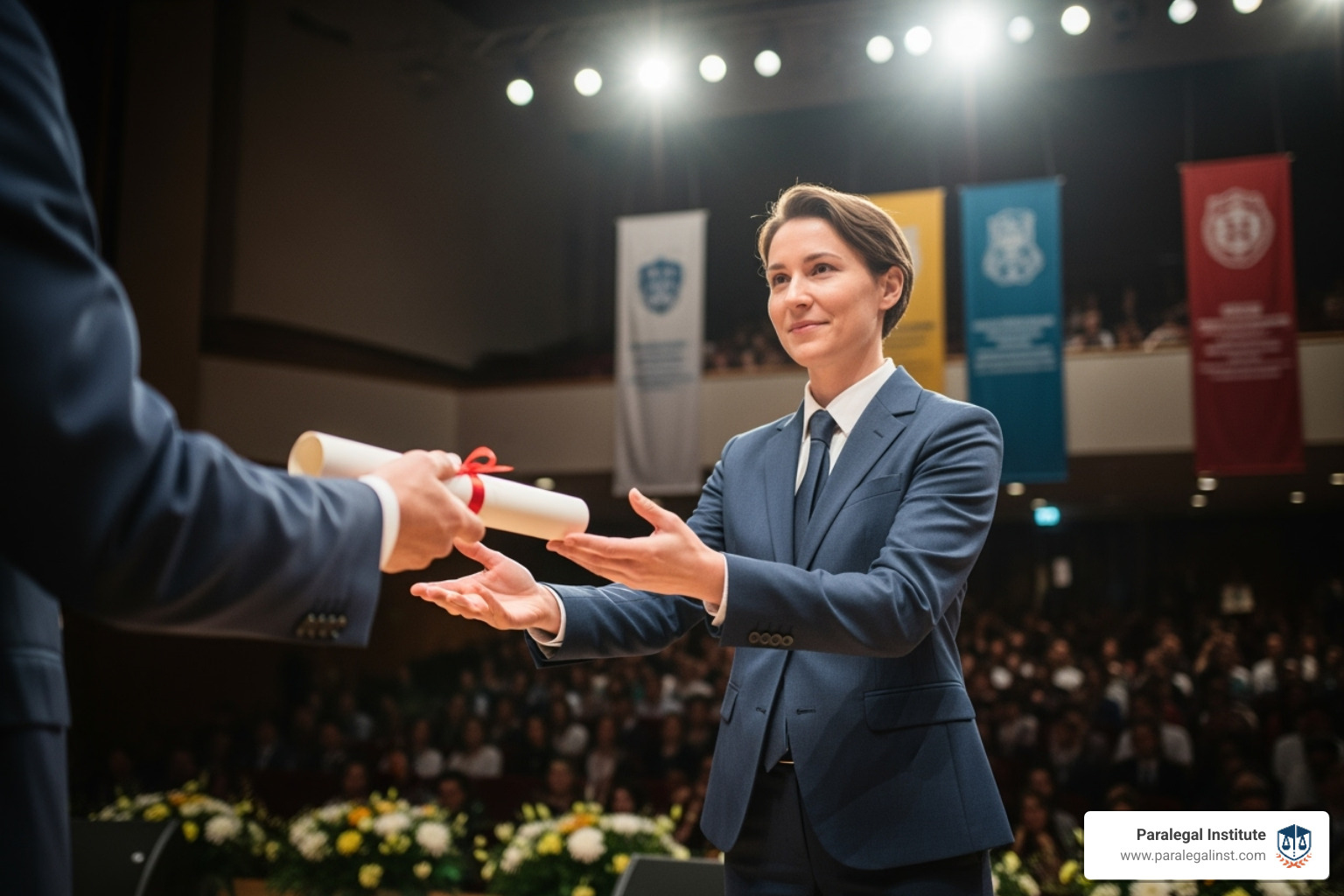 person receiving a professional certificate - paralegal jobs in las vegas nevada