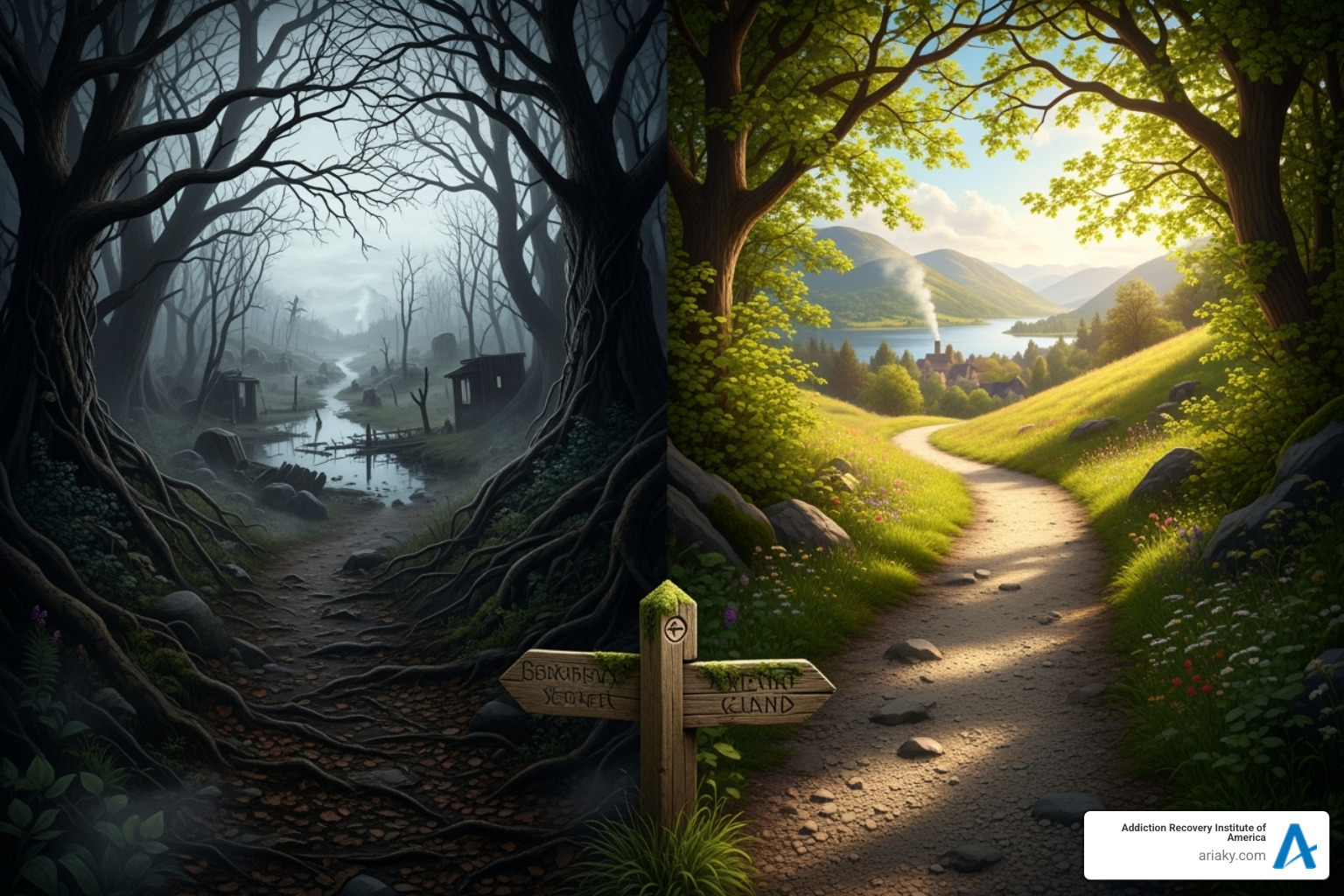 split path, one leading to recovery and the other to a dead end - intensive outpatient program regulation kentucky