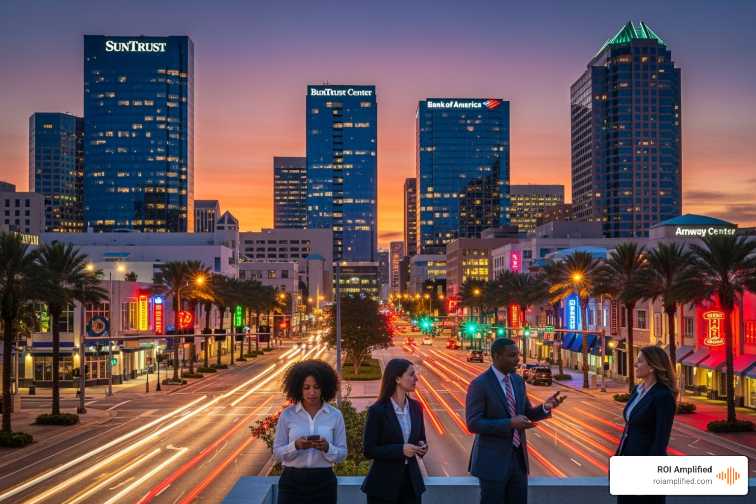 Map of Orlando highlighting key business districts like Lake Nona, Downtown, and the Research Park - Orlando content marketing Map of Orlando highlighting key business districts like Lake Nona, Downtown, and the Research Park - Orlando content marketing
