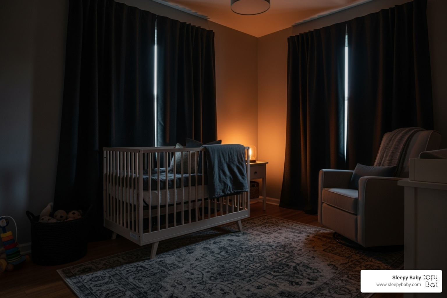 calm and dark nursery environment - best natural sleep aid for babies