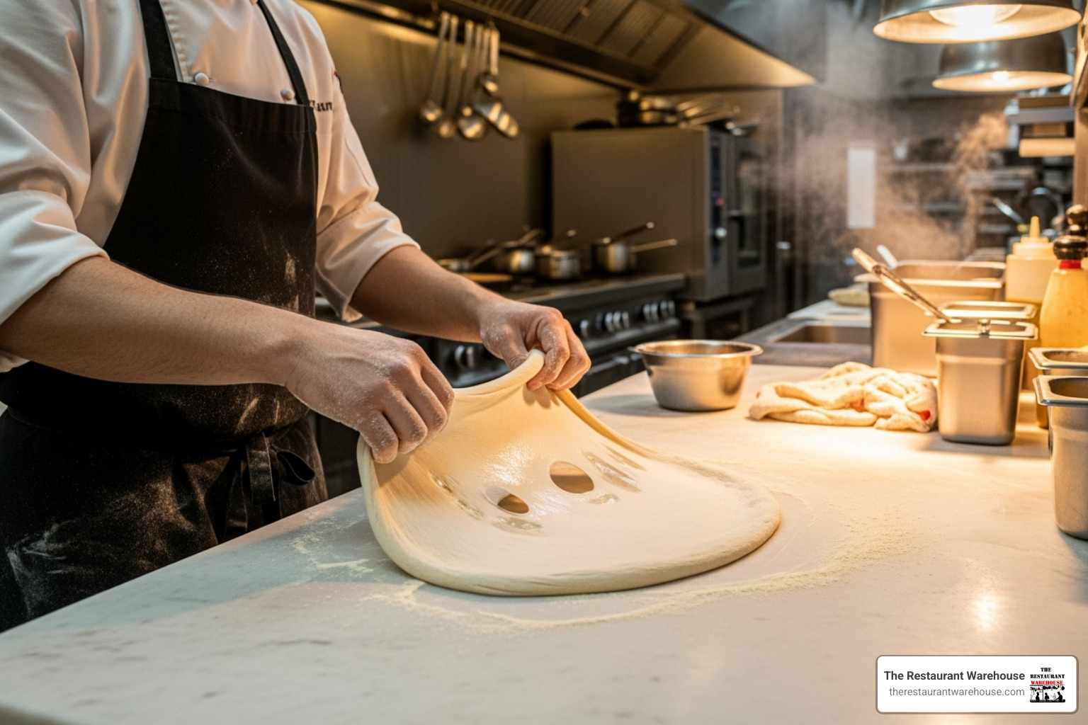 chef stretching pizza dough on marble surface - marble top pizza prep table chef stretching pizza dough on marble surface - marble top pizza prep table