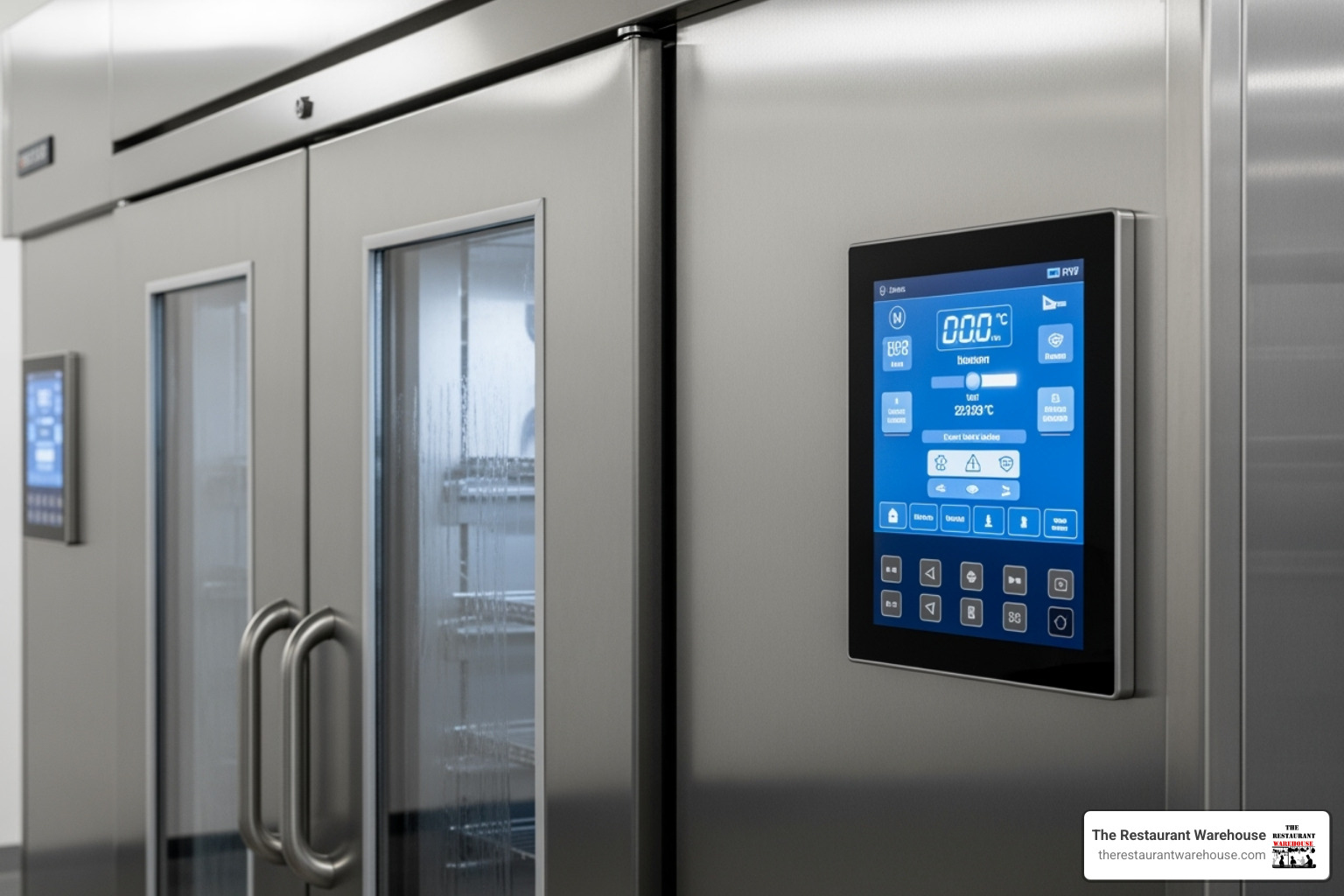 modern freezer with a digital control panel - industrial freezers