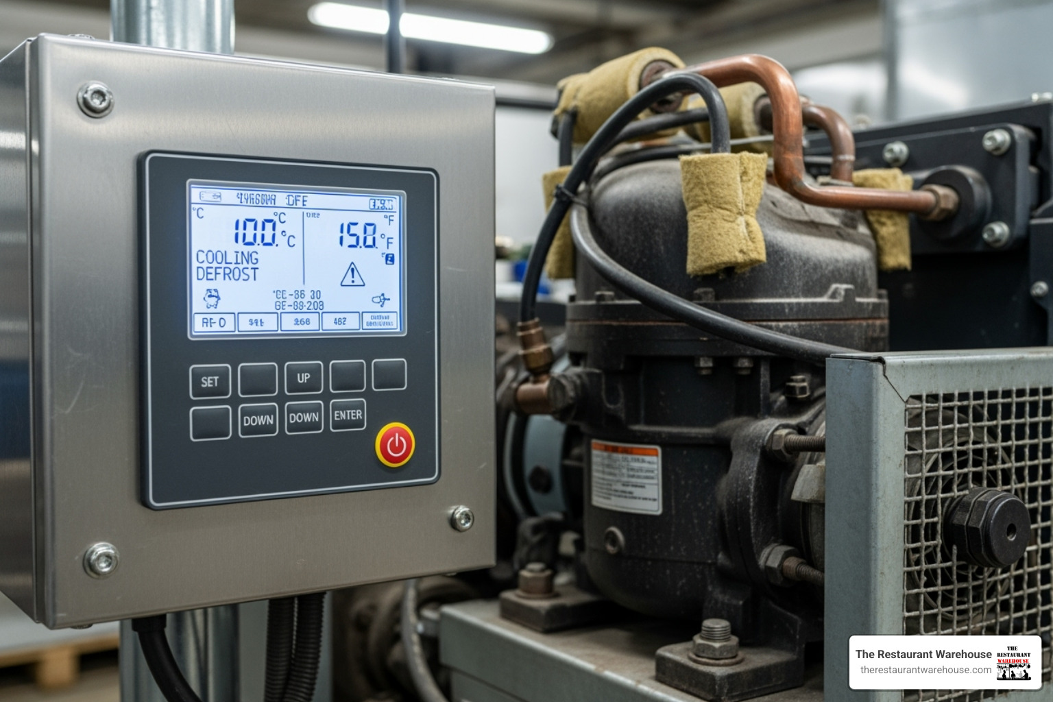 Atosa digital control panel and compressor unit - commercial refrigeration appliances dealers atosa