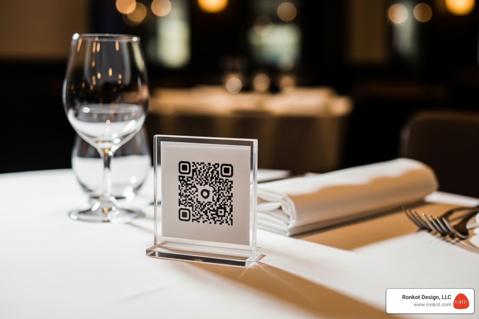 QR code on restaurant table for review - local business review management QR code on restaurant table for review - local business review management