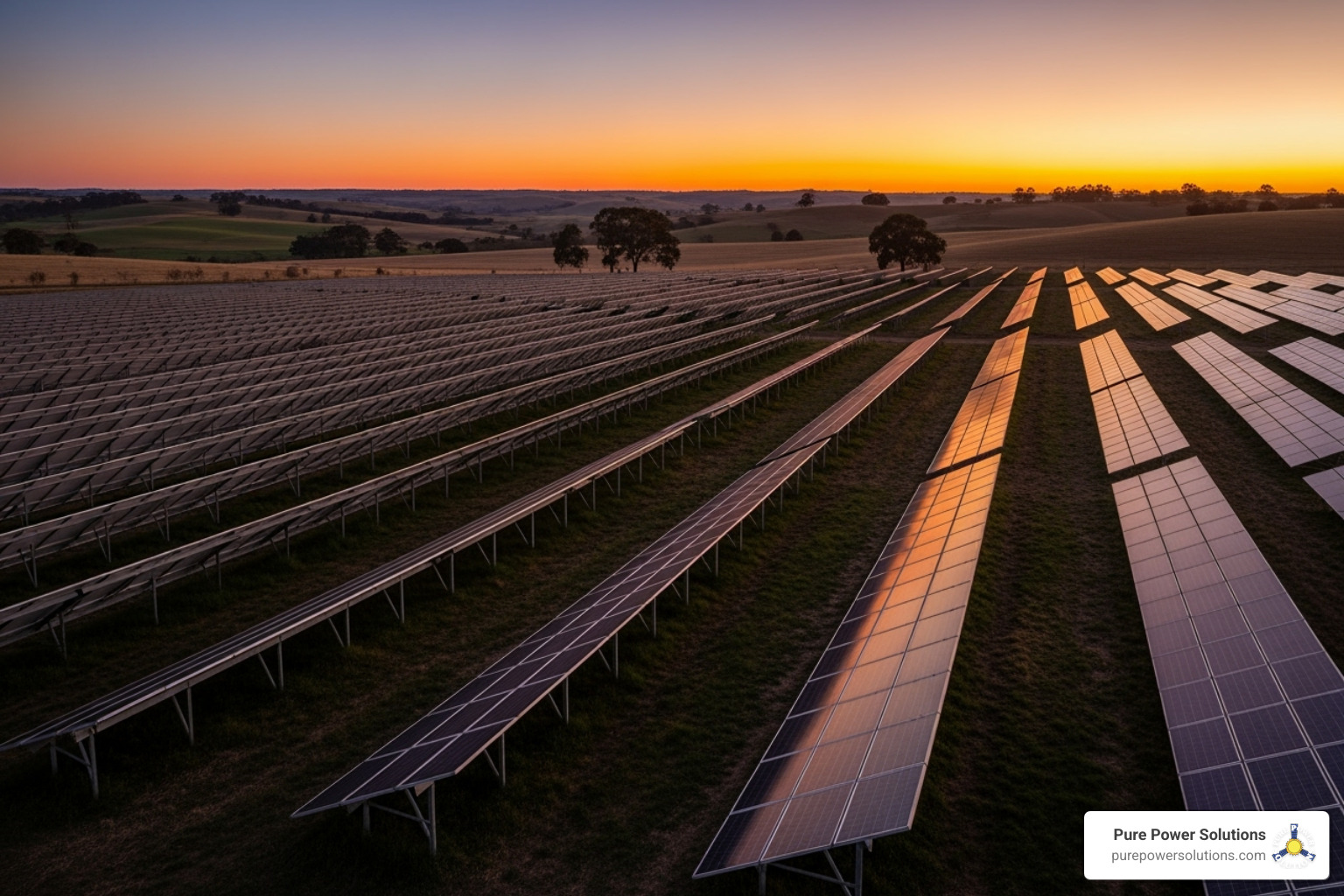 Large ground-mounted commercial solar array at sunset in a rural setting - solar battery pricing Large ground-mounted commercial solar array at sunset in a rural setting - solar battery pricing