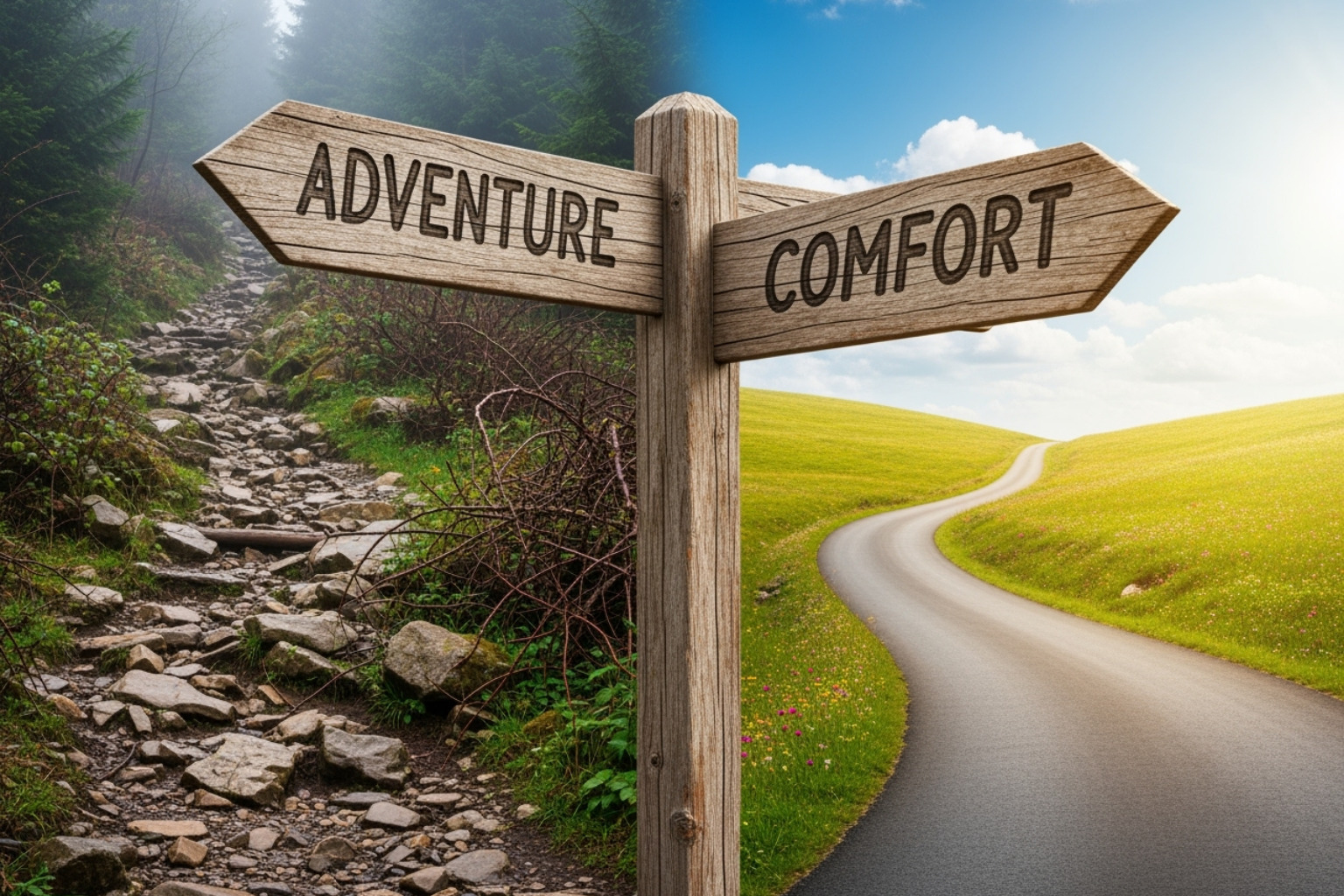 crossroads sign pointing to "High Risk" and "Safe Path" - crypto30x .com