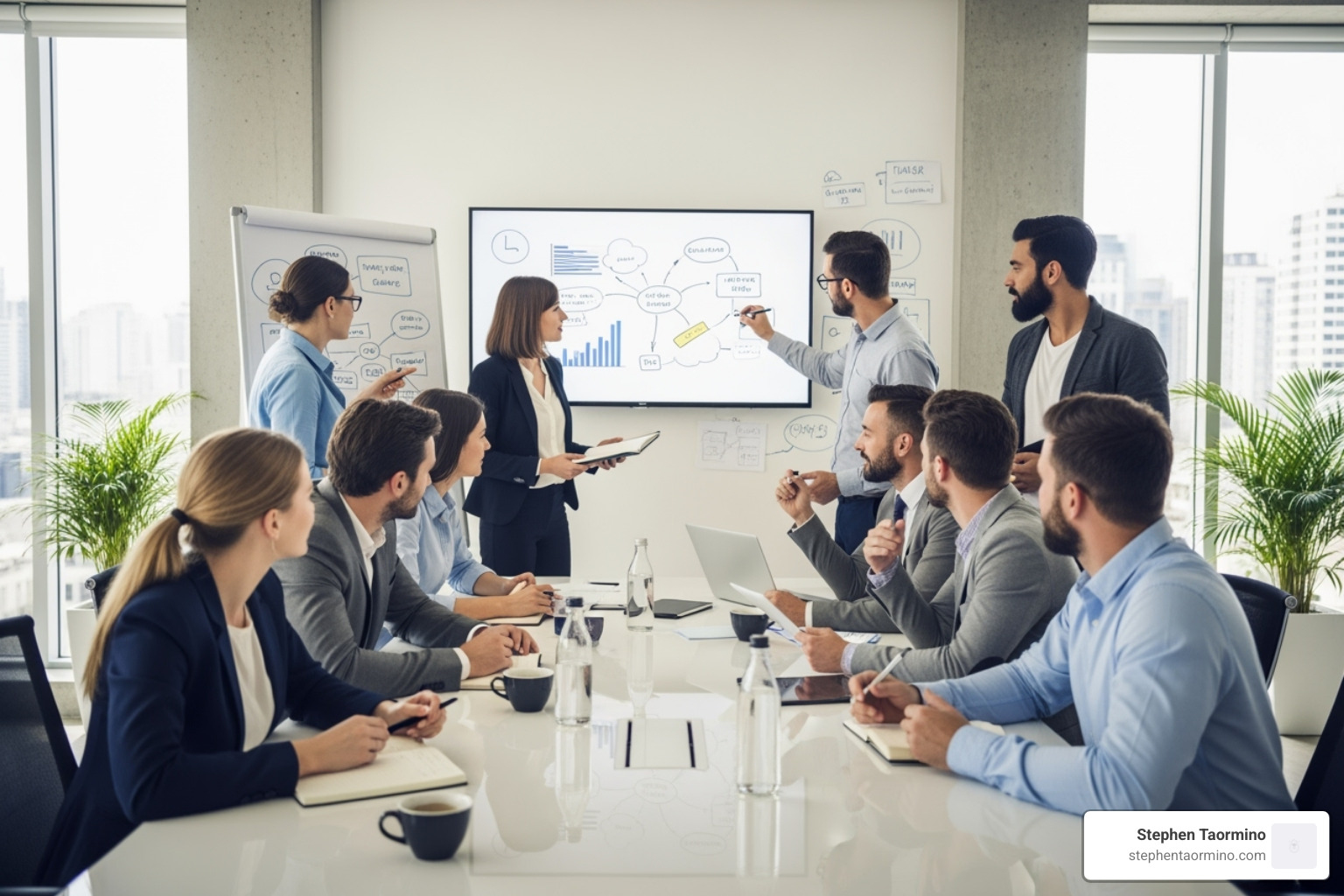 diverse team collaborating - business development coaching