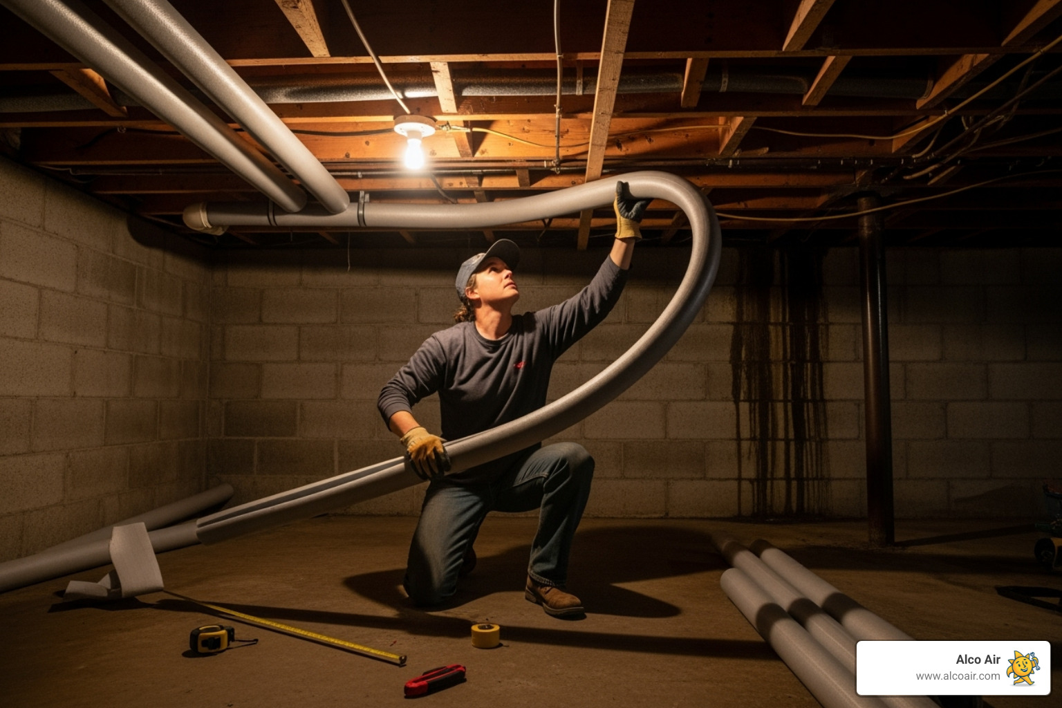 homeowner insulating pipes for winter - 24 hours plumbers
