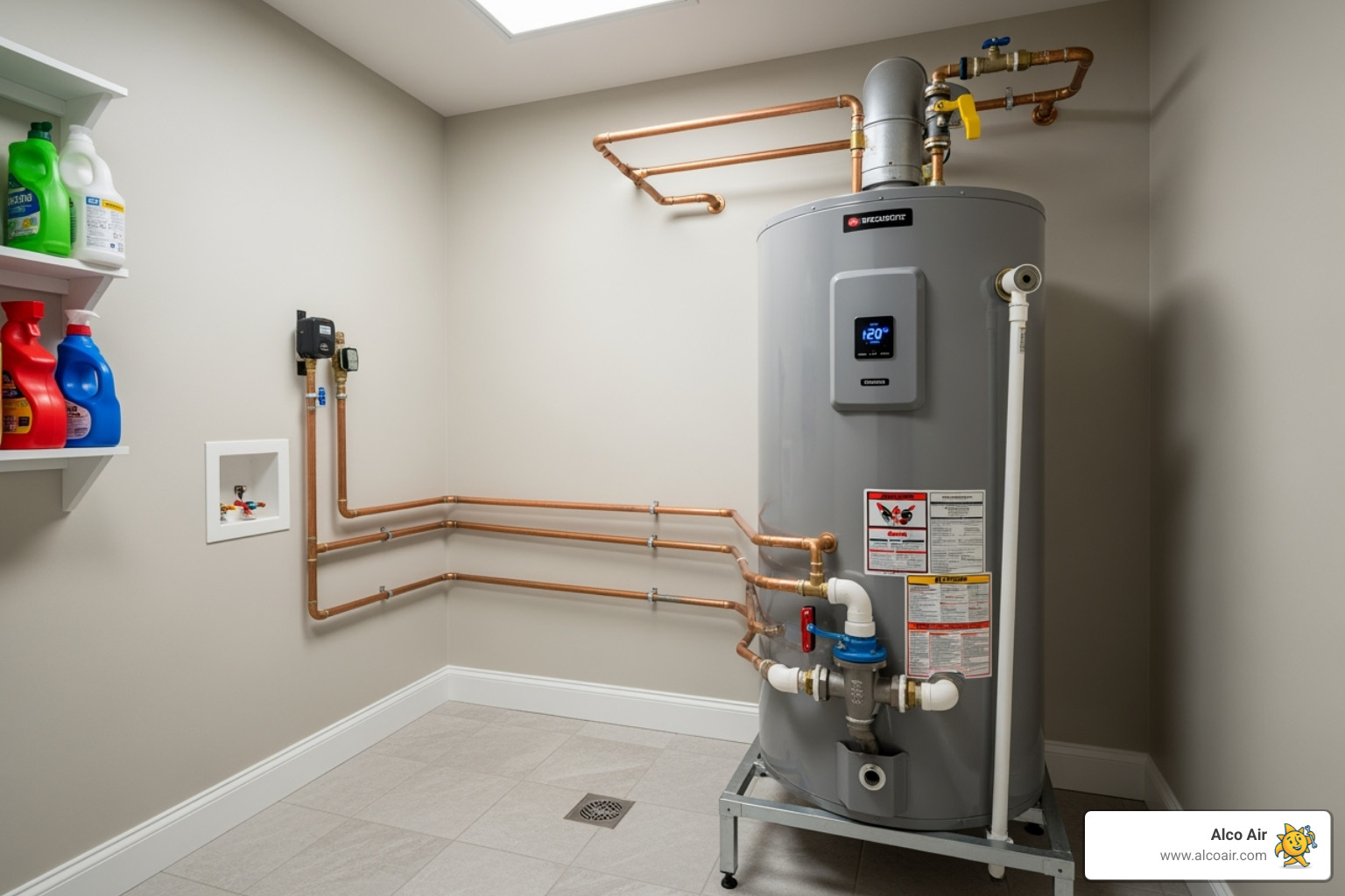 of a clean, well-maintained water heater installation - emergency water heater repair in henderson