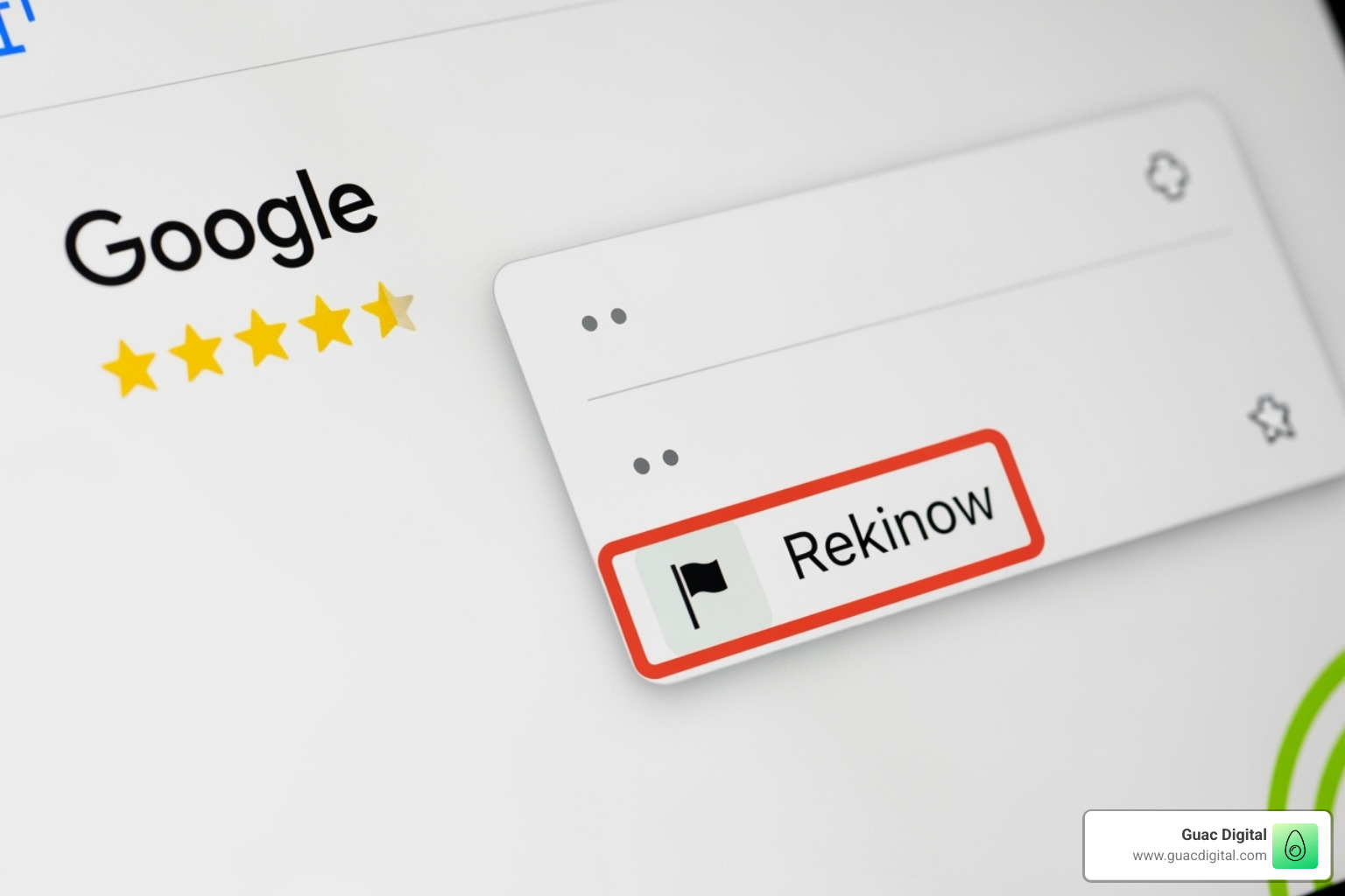 Report review flag icon on a Google review - how to manage bad google reviews