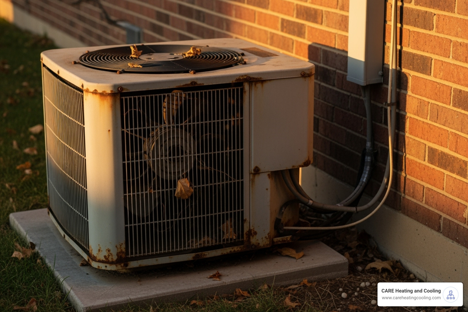 noisy old outdoor AC unit - Energy efficient HVAC