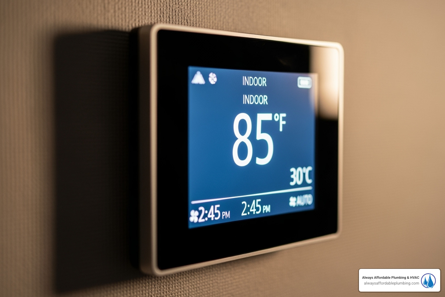 Thermostat displaying high indoor temperature - ac repair elk grove