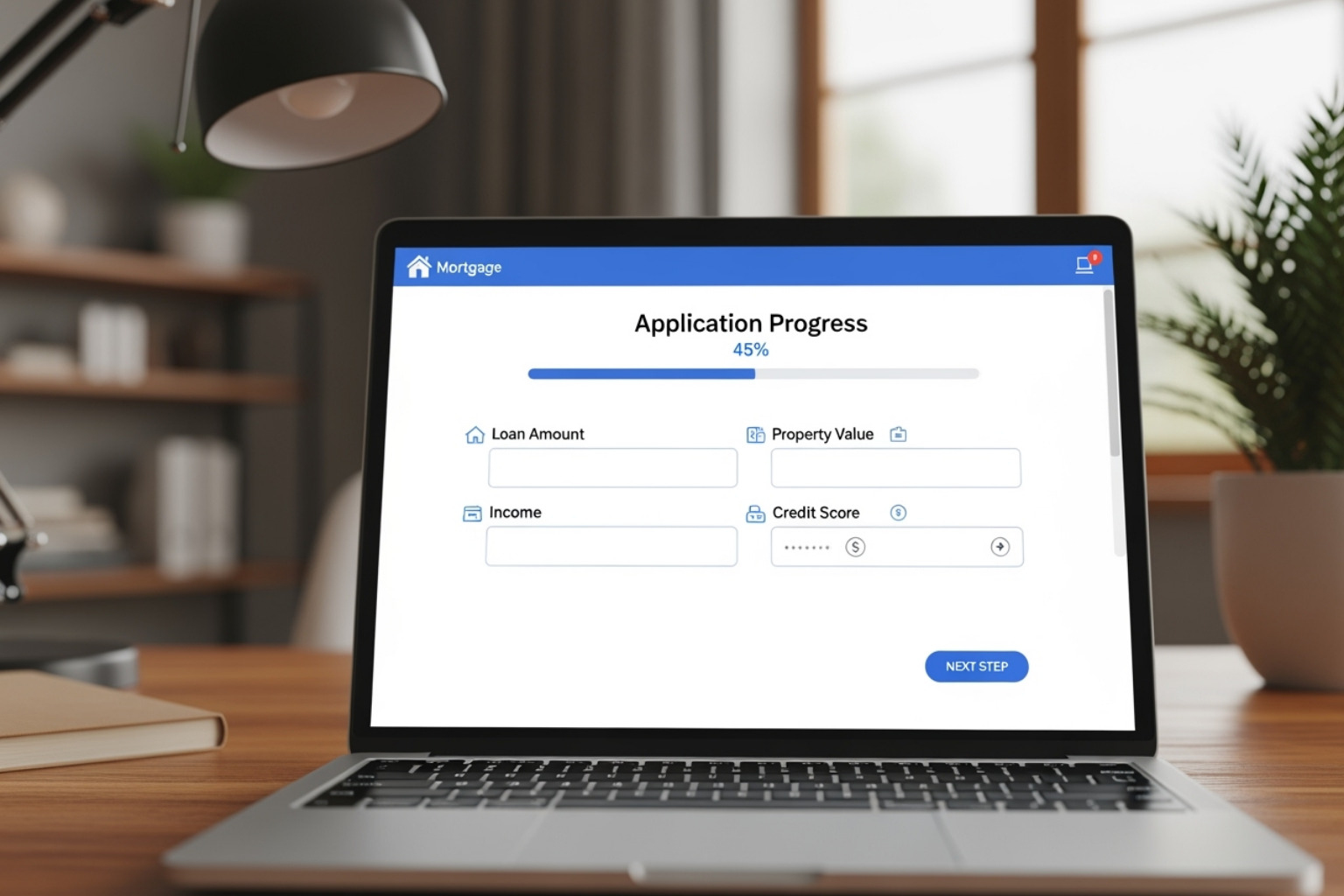 Traceloans.com online application portal on a laptop screen -  traceloans.com mortgage loans