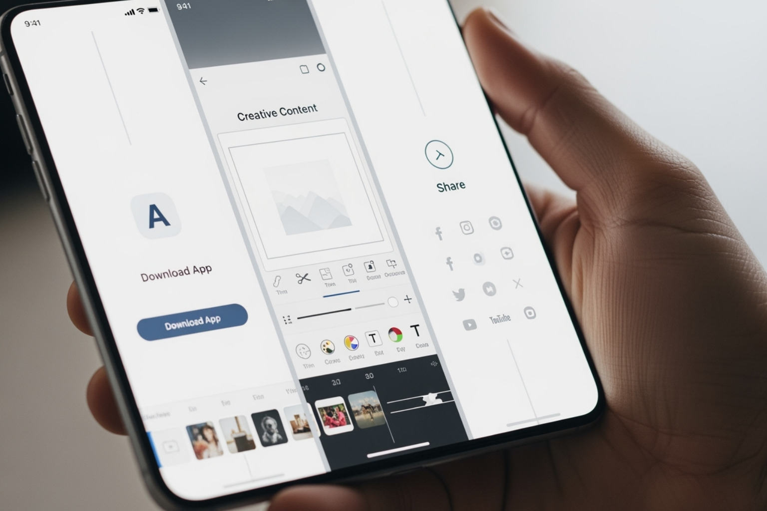 step-by-step visual guide from app download to publishing - application mobile dualmedia