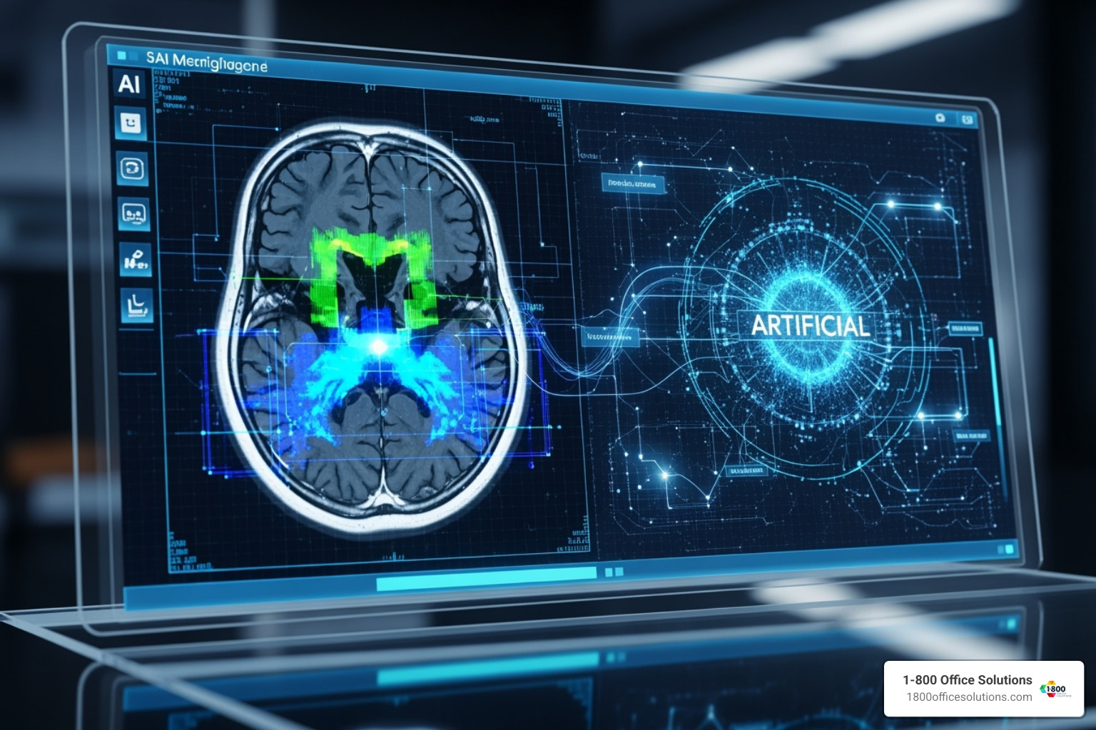 AI analyzing a brain scan or X-ray - future of ai in healthcare