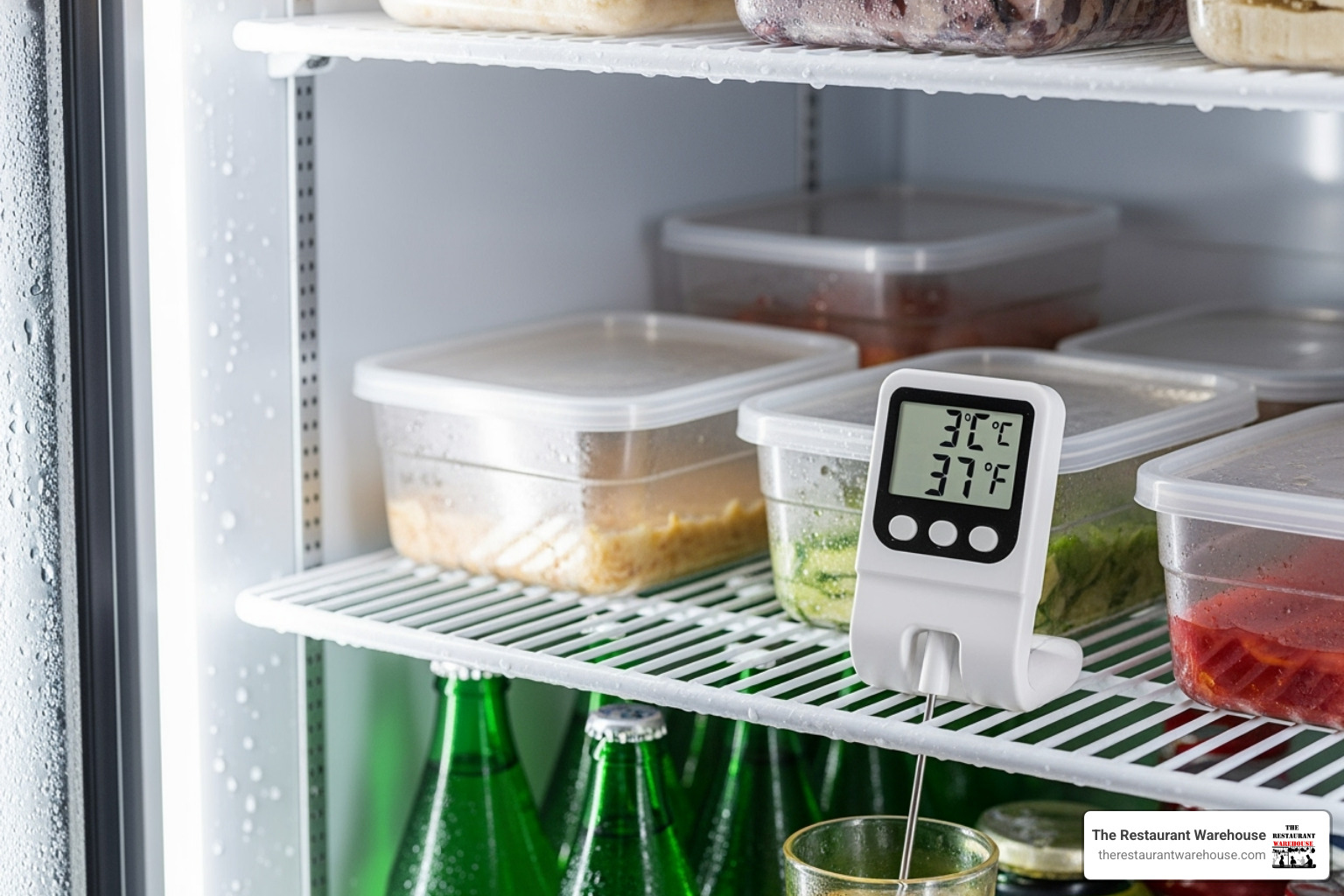 Thermometer inside a refrigerator to verify temperature - how do you set temperature on atosa commercial refrigerator