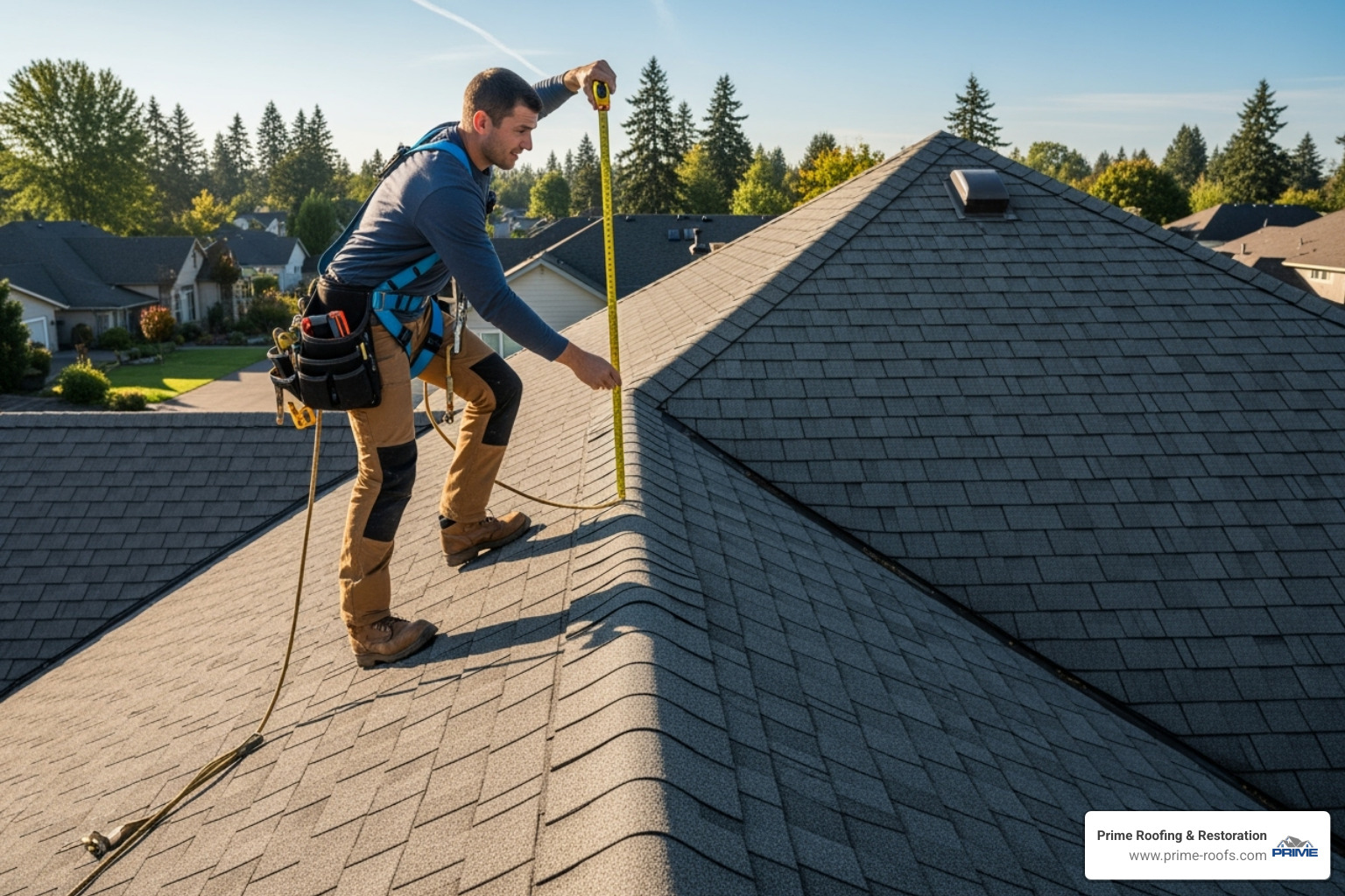 a roofer measuring a roof - how much does a new roof cost a roofer measuring a roof - how much does a new roof cost
