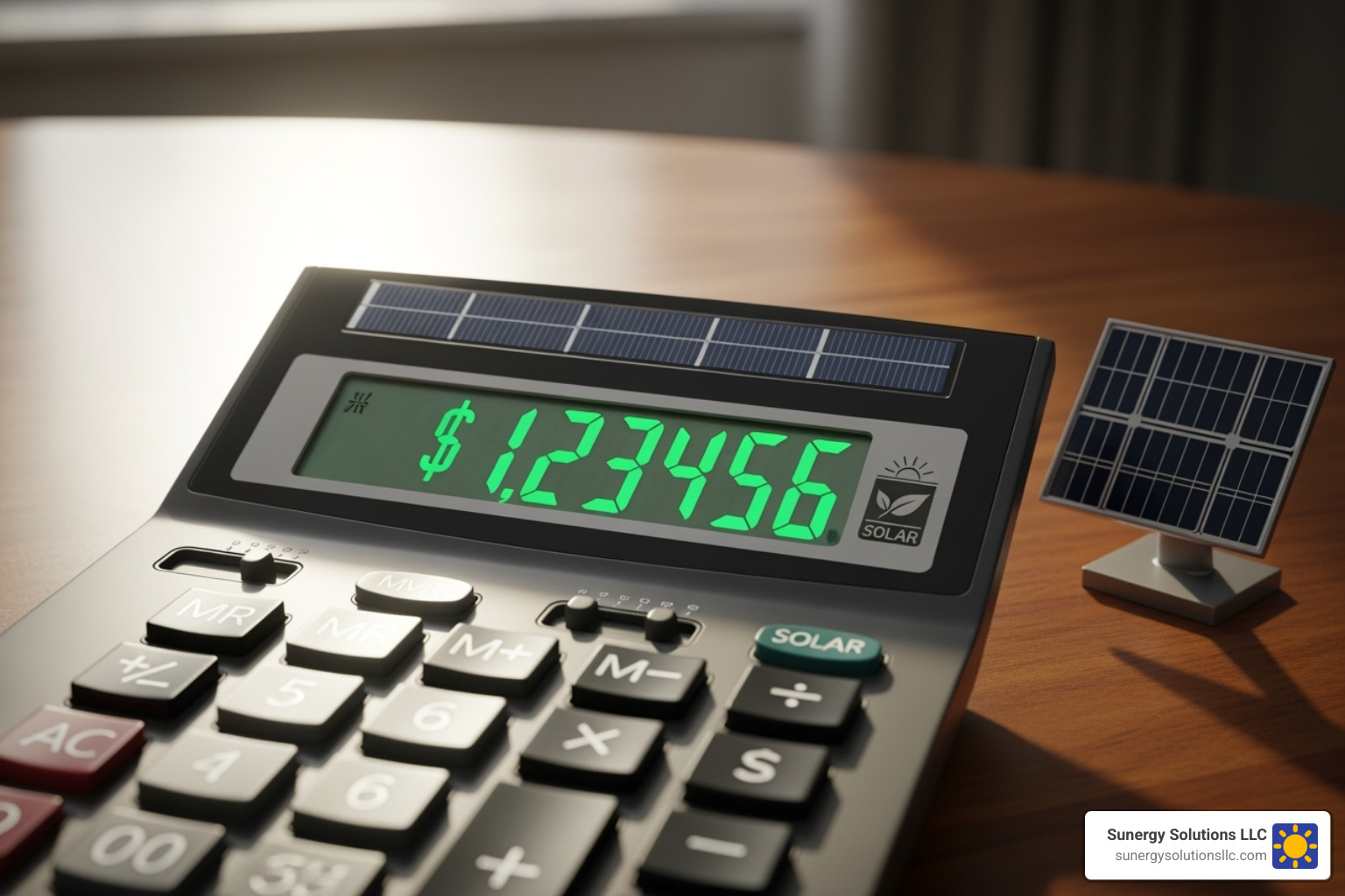 A calculator showing solar savings. - ri solar companies A calculator showing solar savings. - ri solar companies