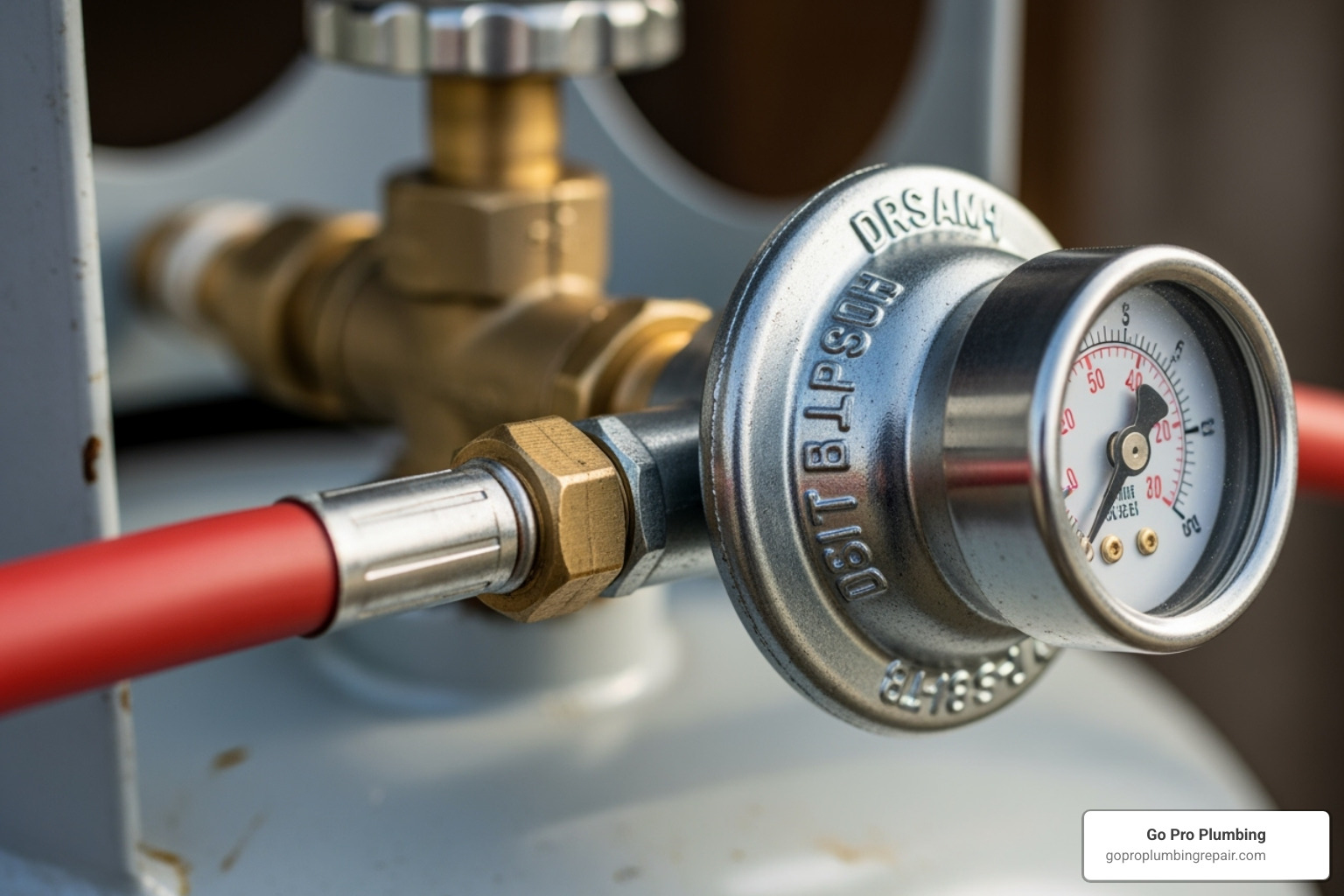 close-up on a propane regulator - propane gas leak repair