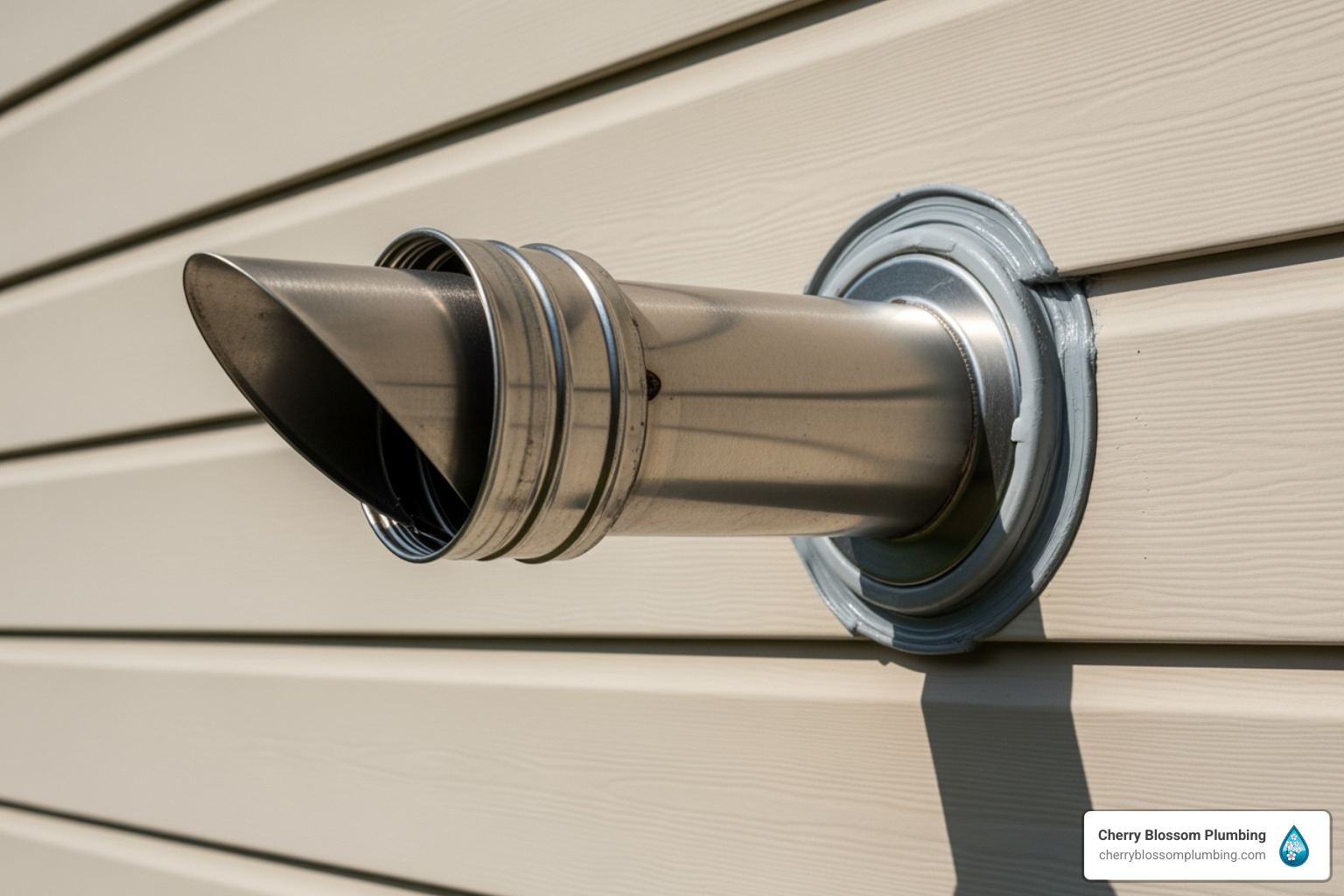 Properly installed concentric vent for a gas tankless water heater on an exterior wall - tankless water heater installation