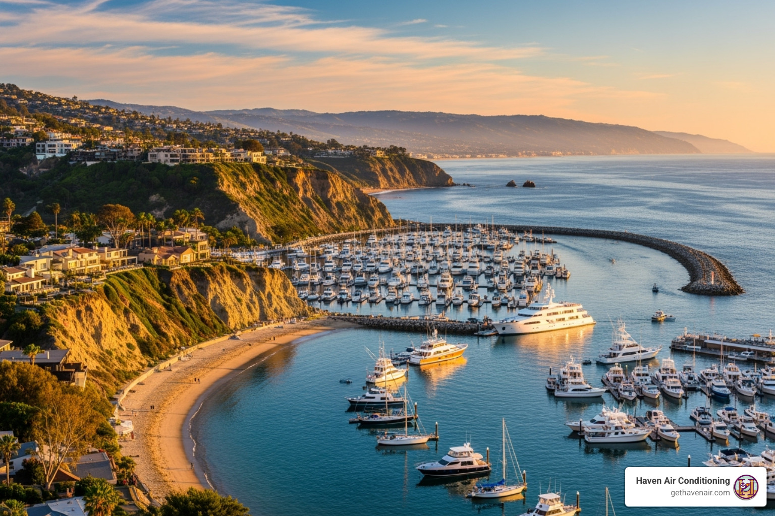 The Dana Point harbor and coastline - Furnace repair Dana Point