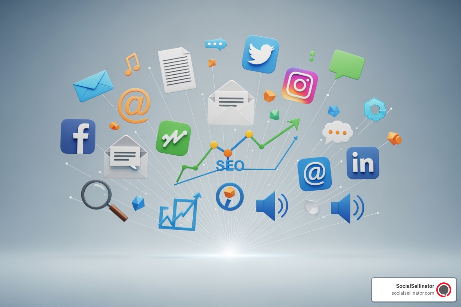Different marketing strategies converging to boost ROI - Maximize marketing ROI Different marketing strategies converging to boost ROI - Maximize marketing ROI