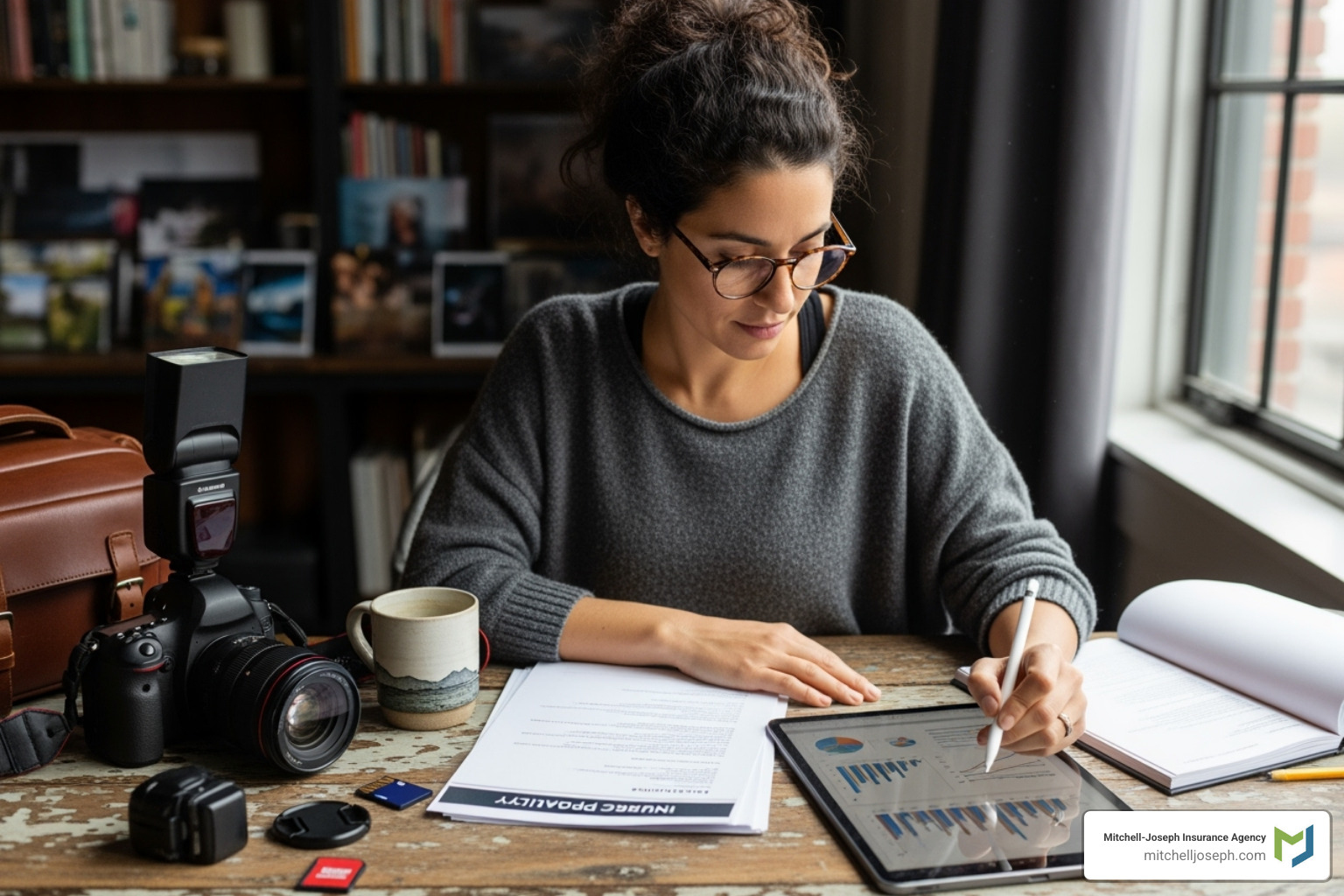 photographer reviewing insurance policy - best camera insurance photographer reviewing insurance policy - best camera insurance