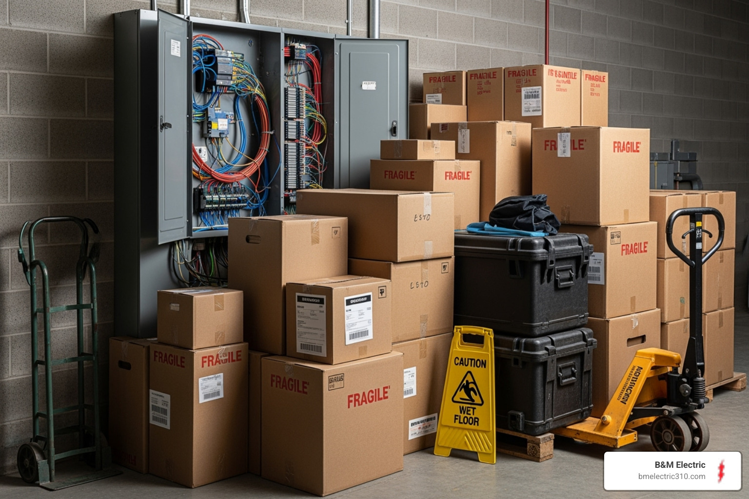 Obstructed electrical panel - commercial electrical code compliance