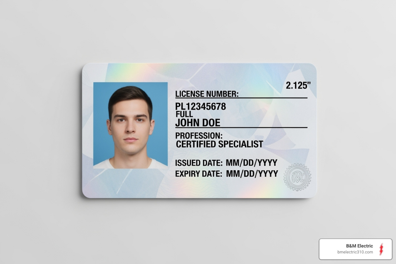 sample electrician's license - nearest electrician near me
