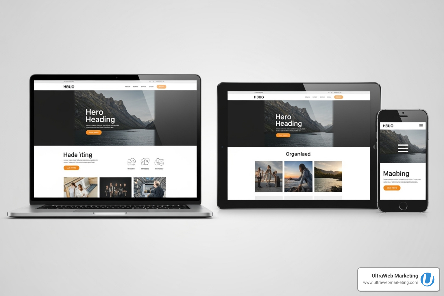 Website responsive design on laptop, tablet, and phone - Boca Raton marketing agency Website responsive design on laptop, tablet, and phone - Boca Raton marketing agency