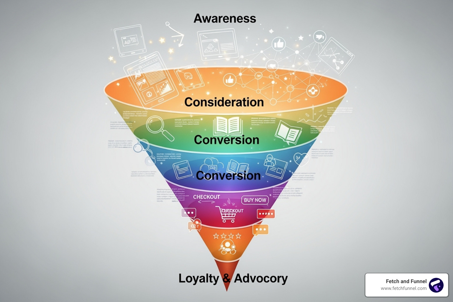 marketing funnel with ad types - b2b retargeting ads marketing funnel with ad types - b2b retargeting ads