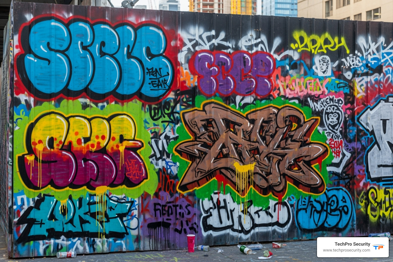 Pixabay Construction Site Graffiti. Image credit:Pixabay - how to secure a construction site