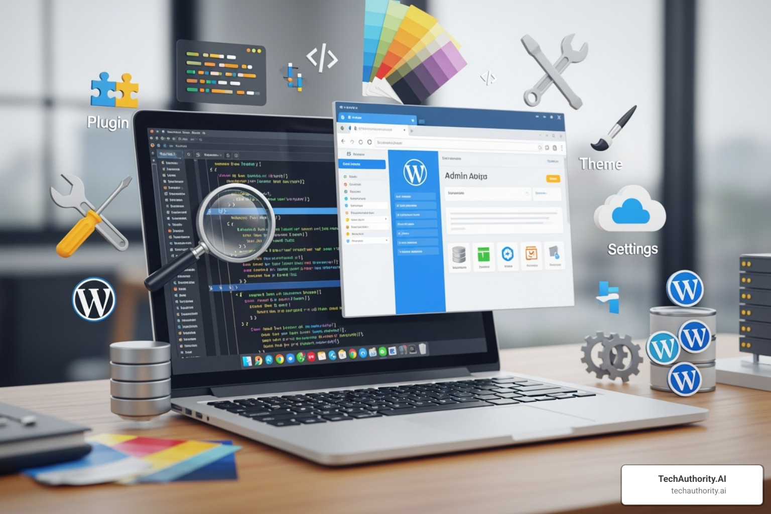 Query Monitor plugin output bar displayed at the bottom of a WordPress admin screen, showing various metrics and debugging information. - best tools for wordpress developers