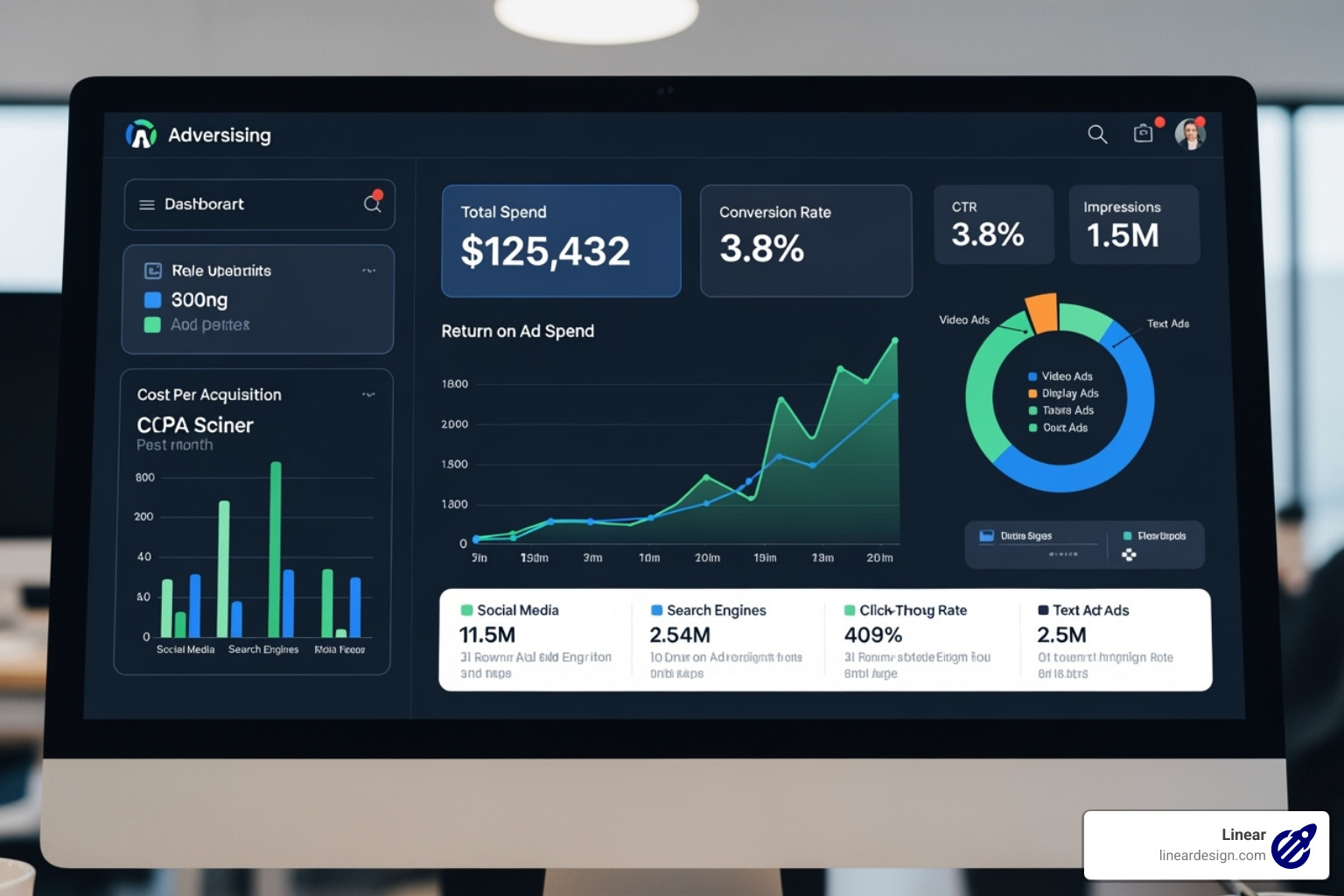 image of Facebook Ads Manager dashboard showing key metrics - facebook ads agency