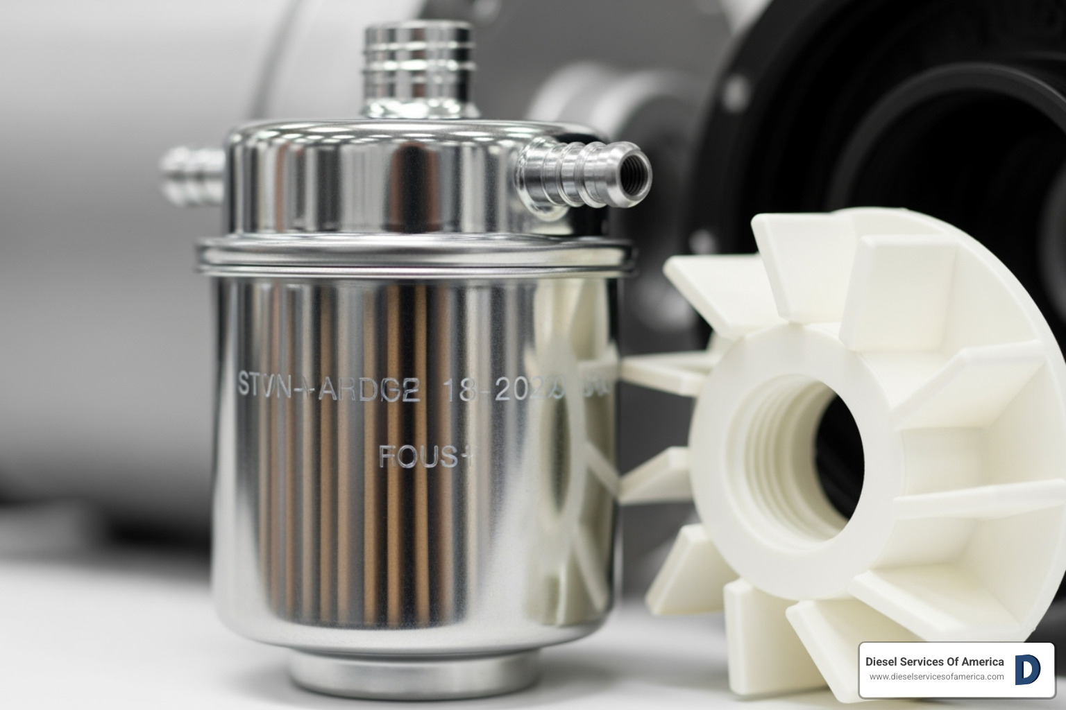 clean generator components, like a new fuel filter and impeller - marine diesel generator repair
