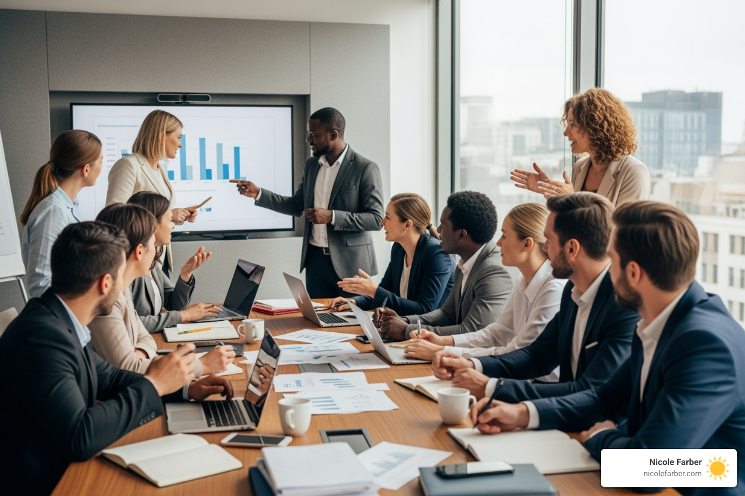 Diverse group of professionals in a workshop setting - CEO coaching services