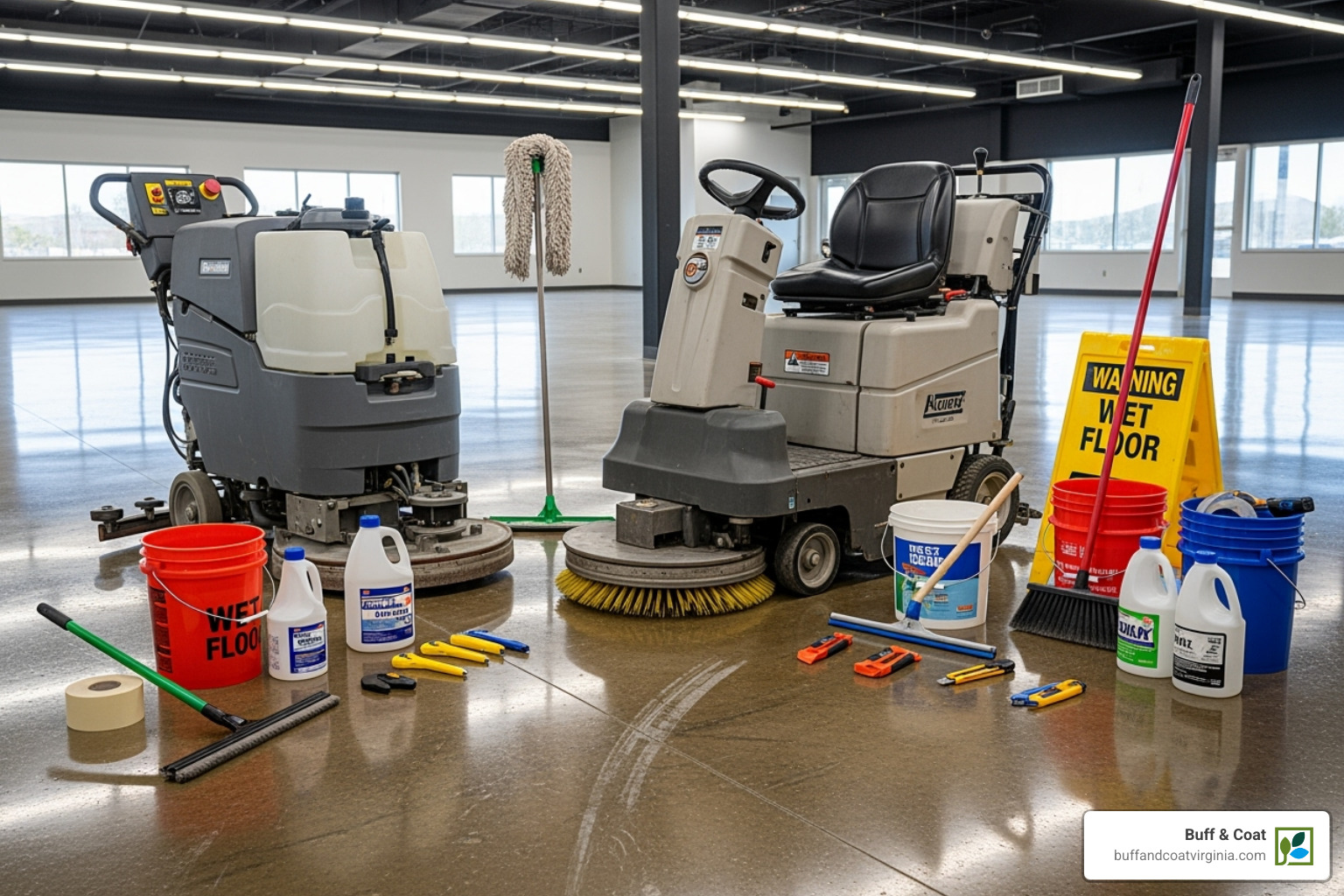 Floor preparation tools - high gloss floor finish Floor preparation tools - high gloss floor finish