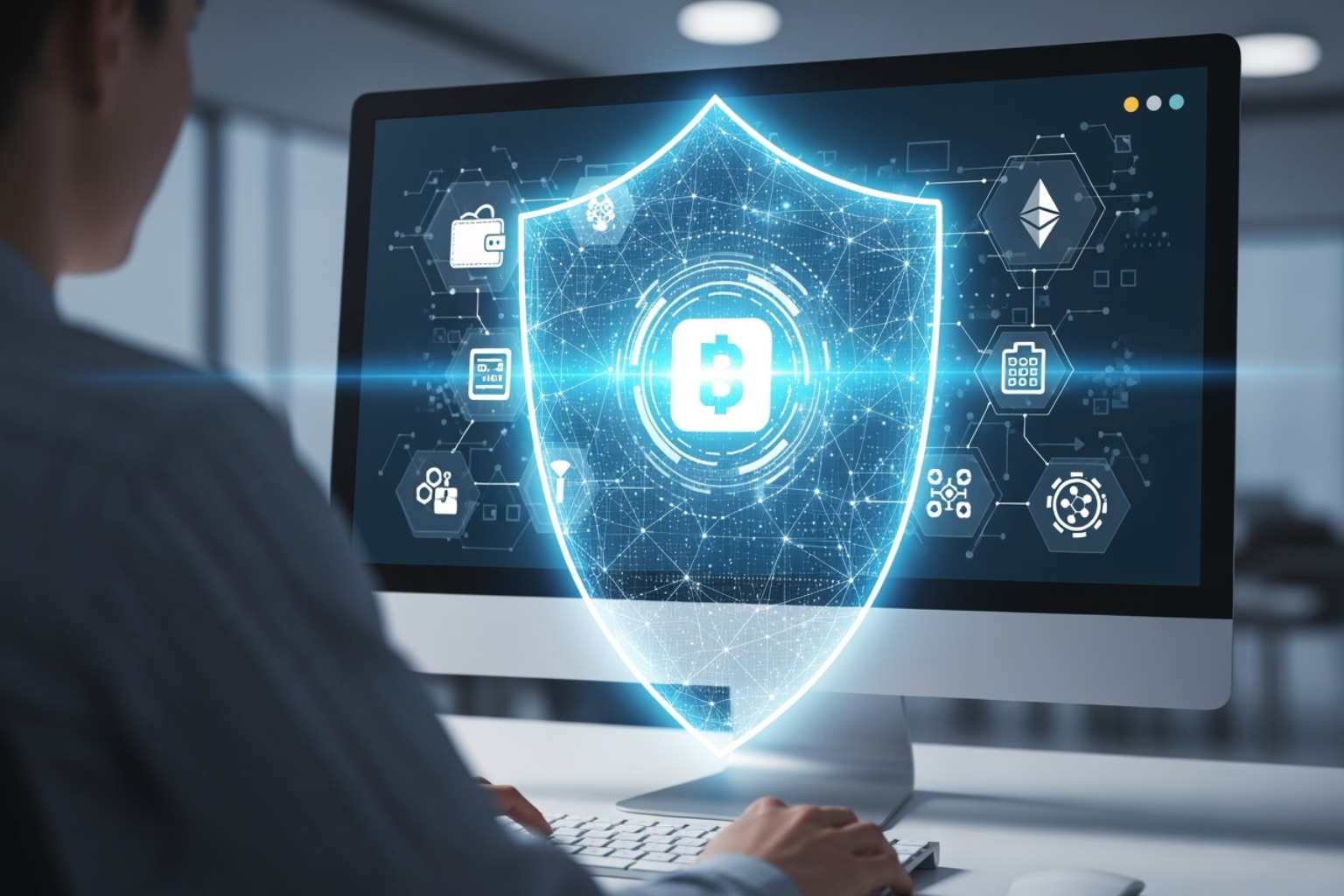 Shield protecting DApp user - crypto30x.com trust wallet