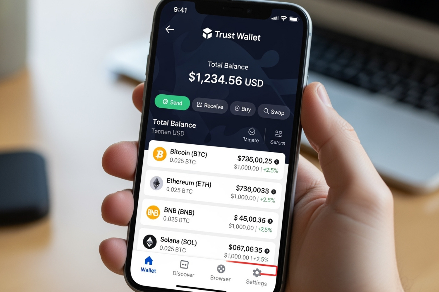 Trust Wallet App Interface - crypto30x.com trust wallet
